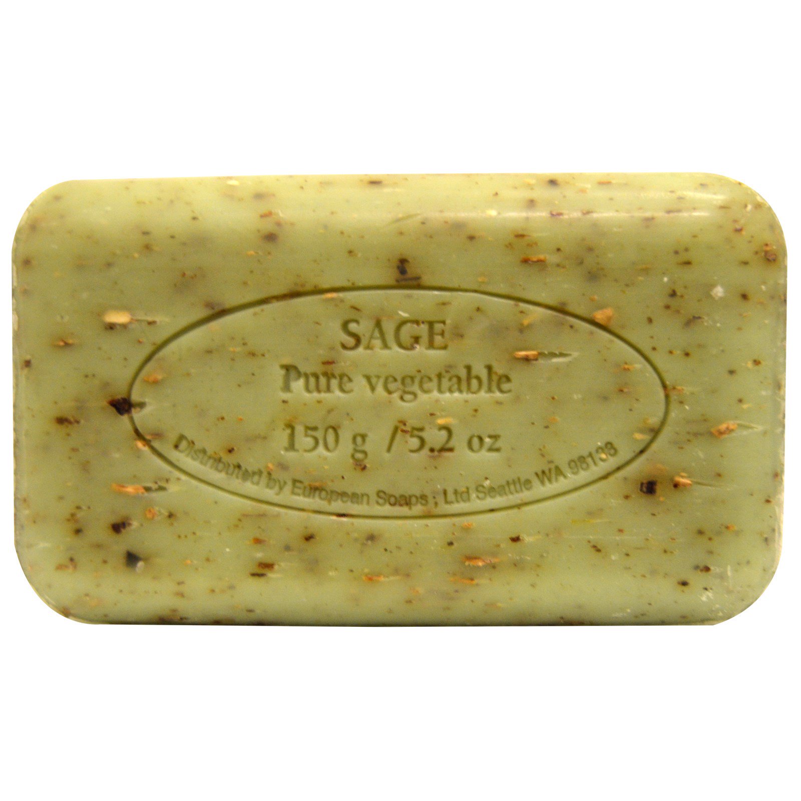 European Soaps, Pre de Provence, Sabão em Barra, Sálvia, 5.2 oz (150 g) - Imagem 2
