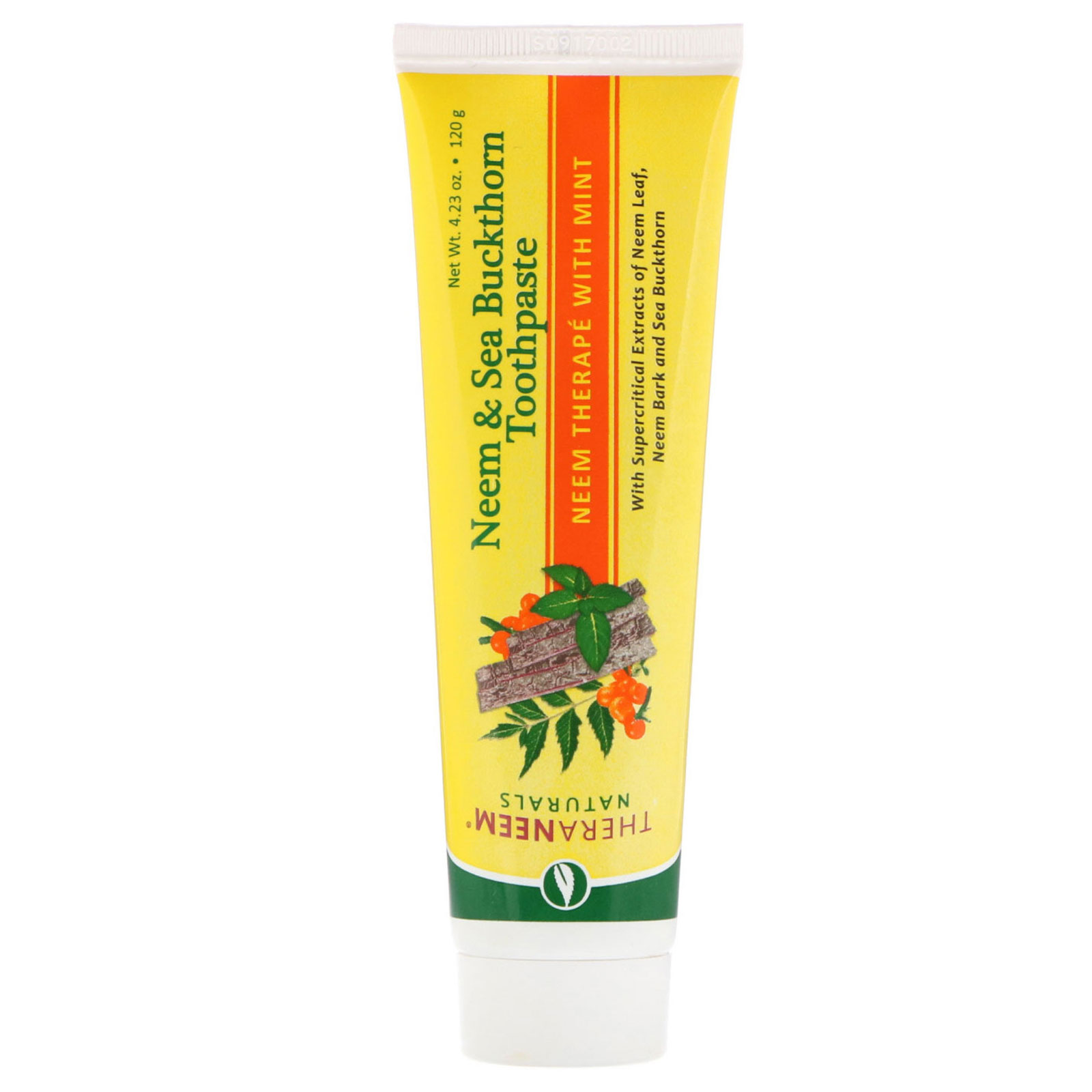 Organix South, Creme Dental de Neem e Espinheiro-Marítimo, Neem Therape com Menta, 4,23 oz (120 g) - Imagem 3