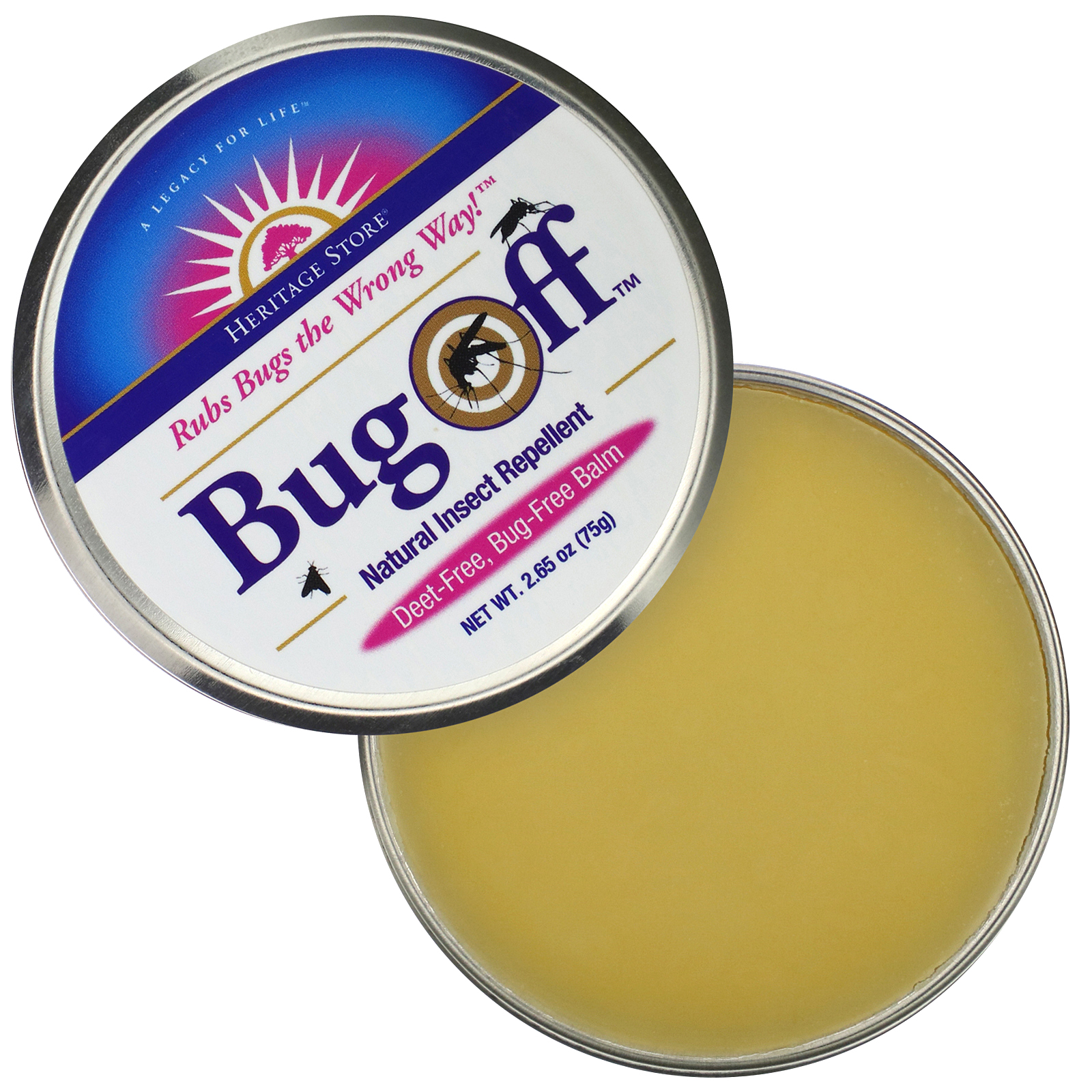 Heritage Store, Bug Off, Natural Insect Repellent, 2.65 oz (75 g) - Imagem 3