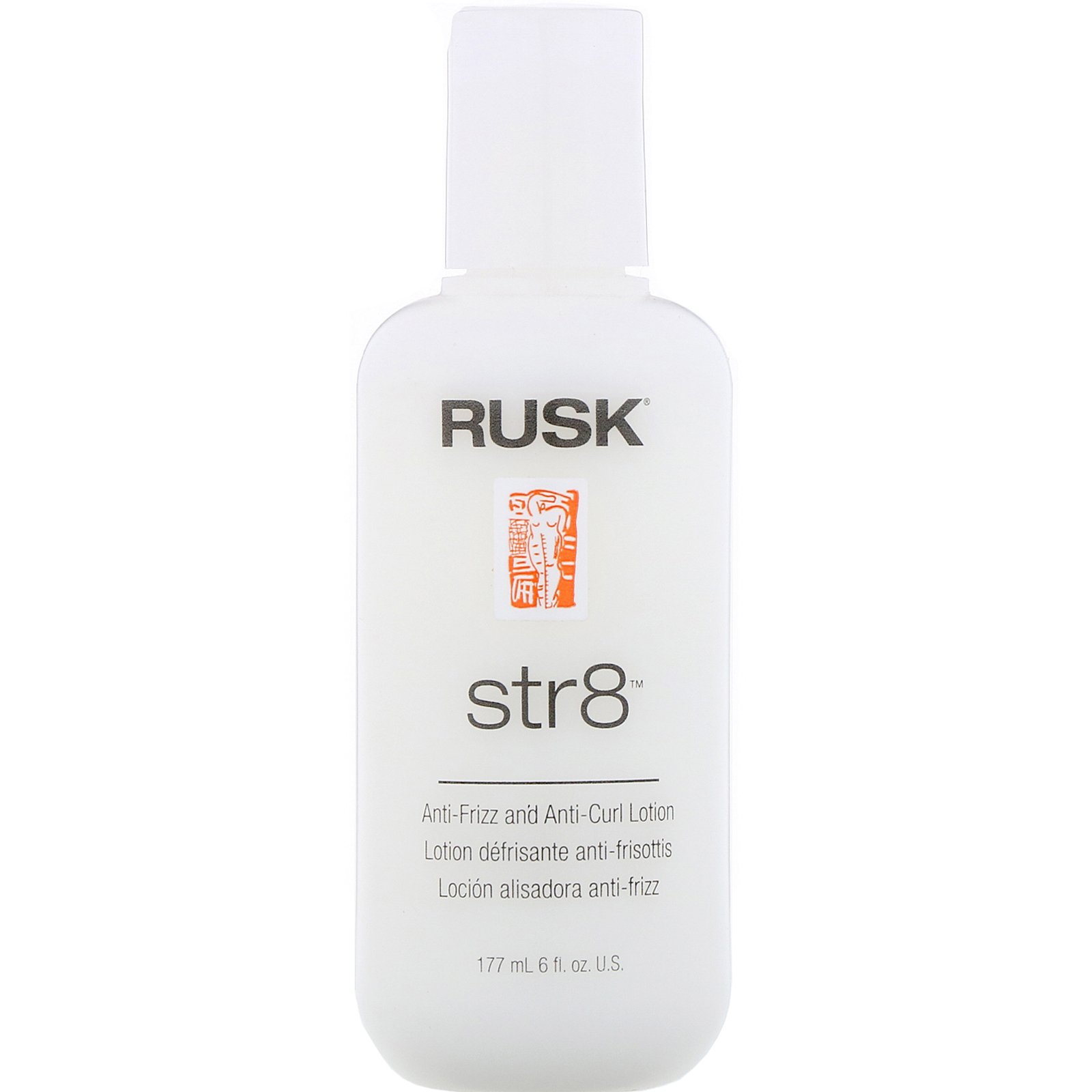 Rusk, Str8, loção antifrizz e anticachos, 177 ml