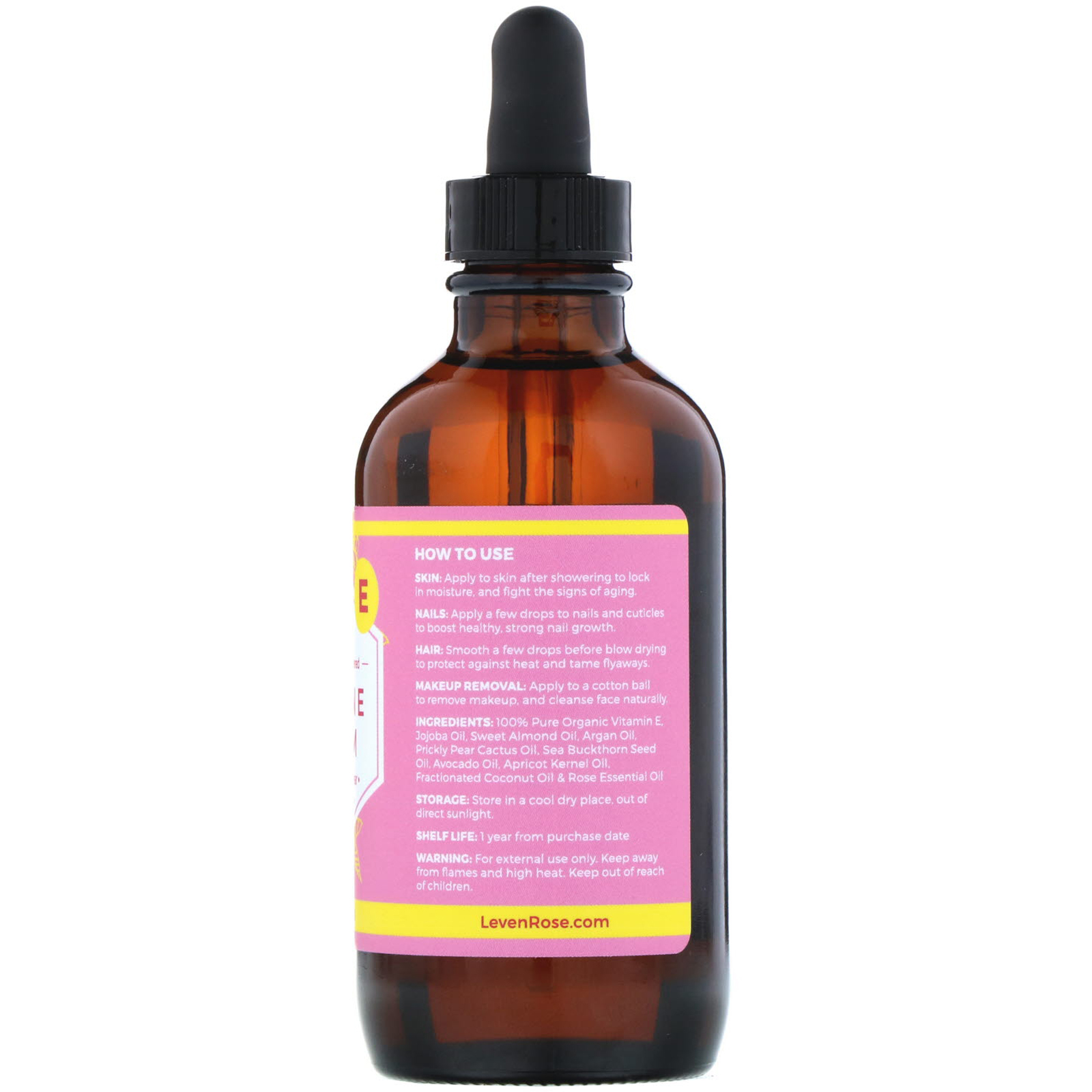 Leven Rose, 100% Movido pela Natureza, Sérum de Vitamina E, 118 ml - Imagem 2