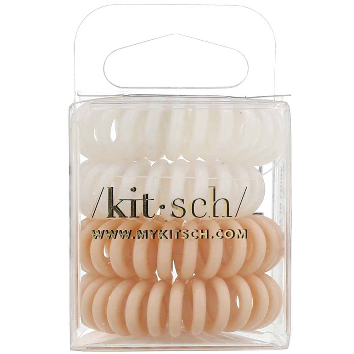 Kitsch, Elásticos de Mola, Nude, 4 Elásticos de Mola para Cabelos - Imagem 3