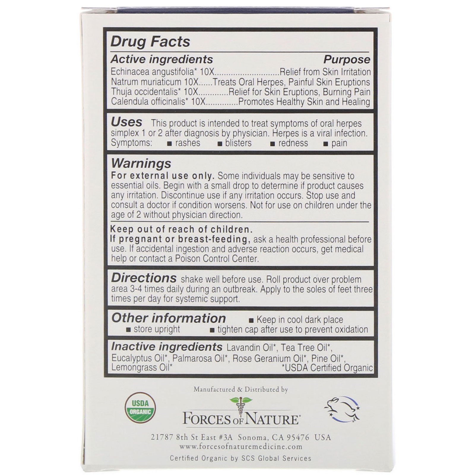 Forces of Nature, Controle de H-Balm, Força Extra, Roll-on, 4 ml (0,14 oz) - Imagem 2