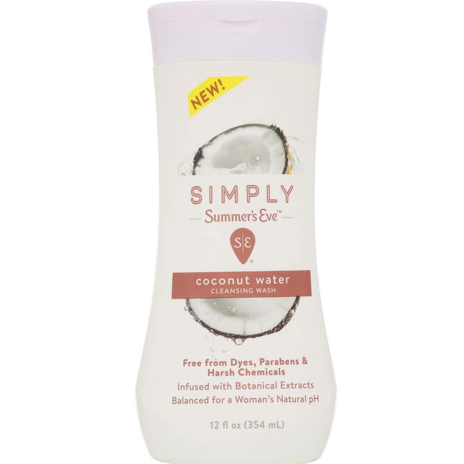 Summer's Eve, Limpeza íntima, Simply, Coconut Water, 12 fl oz (354 ml)