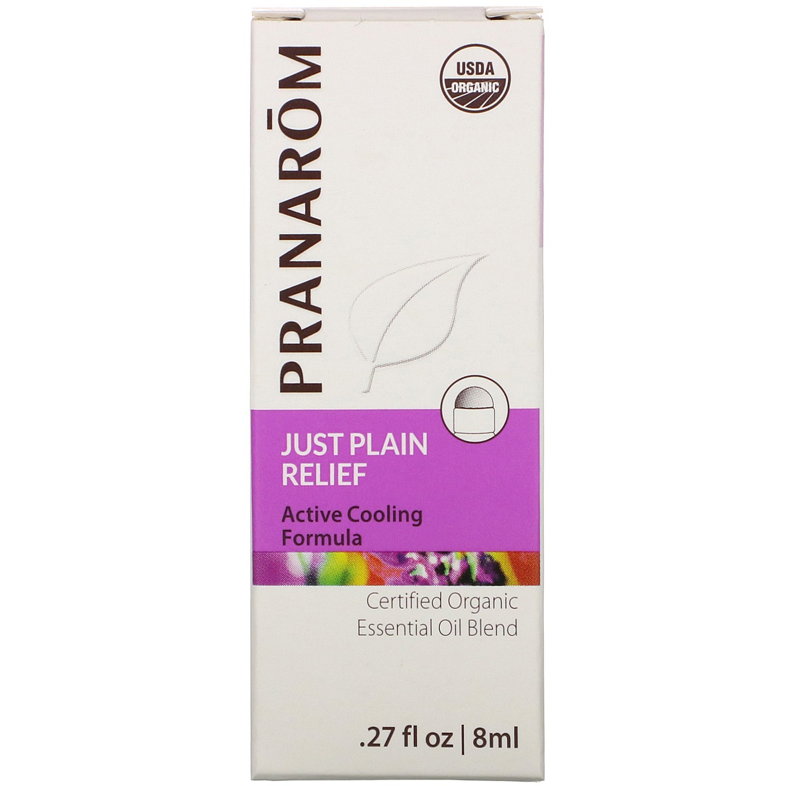Pranarom, Essential Oil, Just Plain Relief, .27 fl oz (8 ml) - Imagem 2