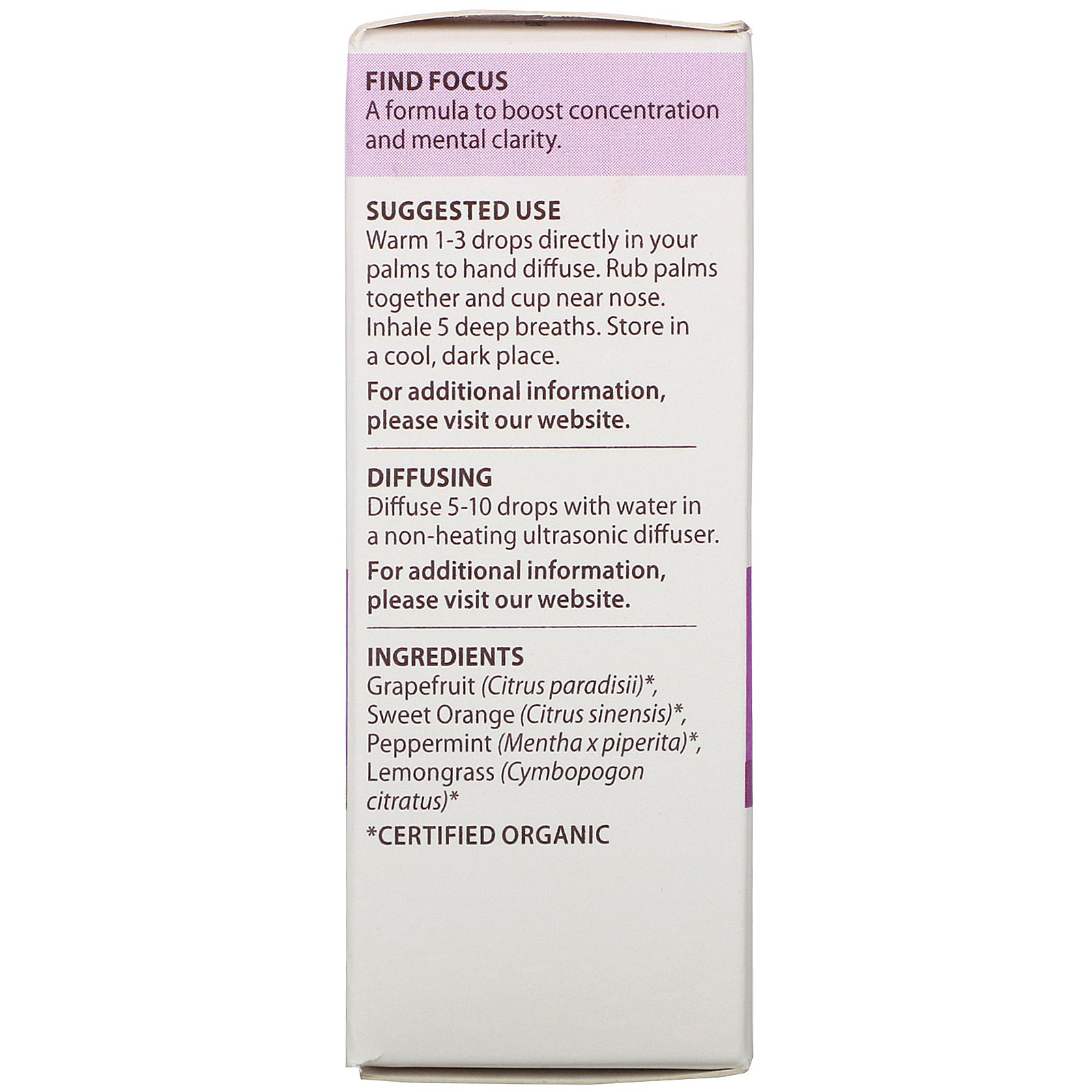 Pranarom, Essential Oil, Find Focus, .17 fl oz (5 ml) - Imagem 3