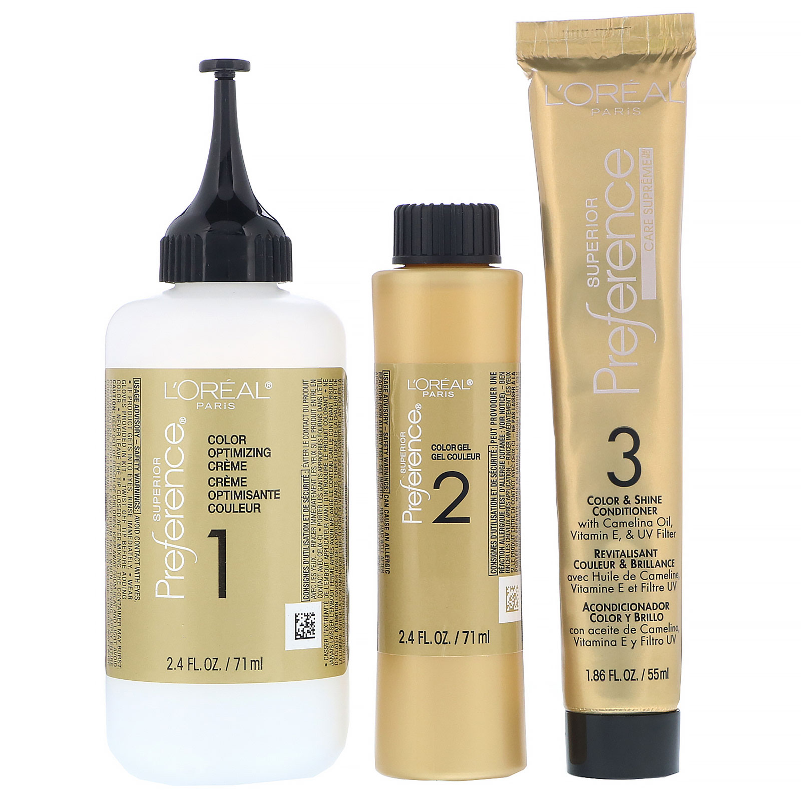 L'Oreal, Superior Preference, Sistema Fade-Defying Color + Shine, Natural, Light Brown 6, 1 Aplicação - Imagem 3