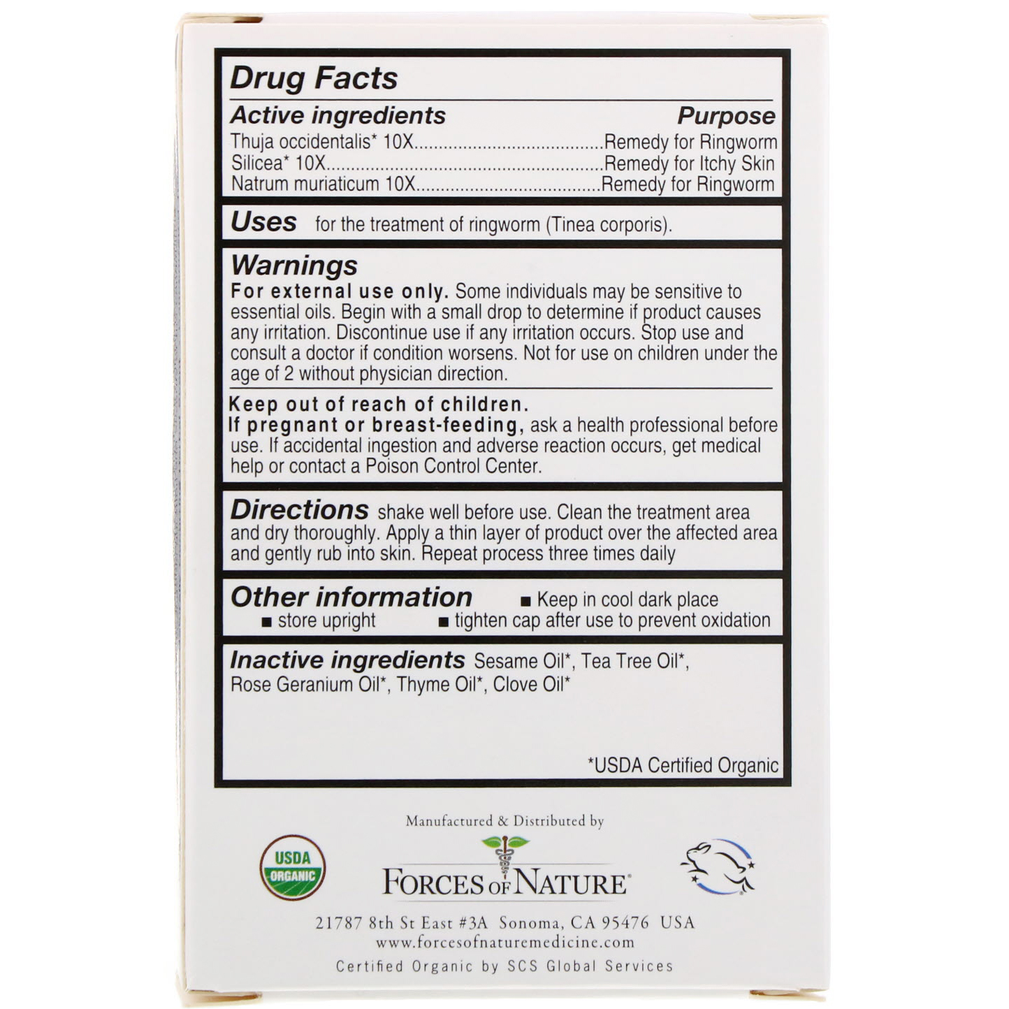 Forces of Nature, Controle para Micose, 0,37 oz (11 ml) - Imagem 2