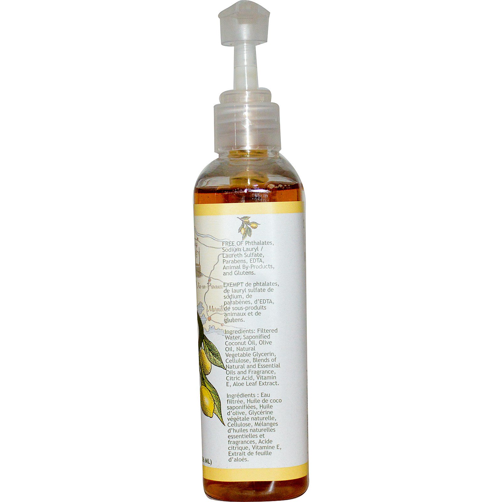 South of France, Verbena de Limão, Limpeza para Mãos com Aloe Vera Refrescante, 8 oz (236 ml) - Imagem 2