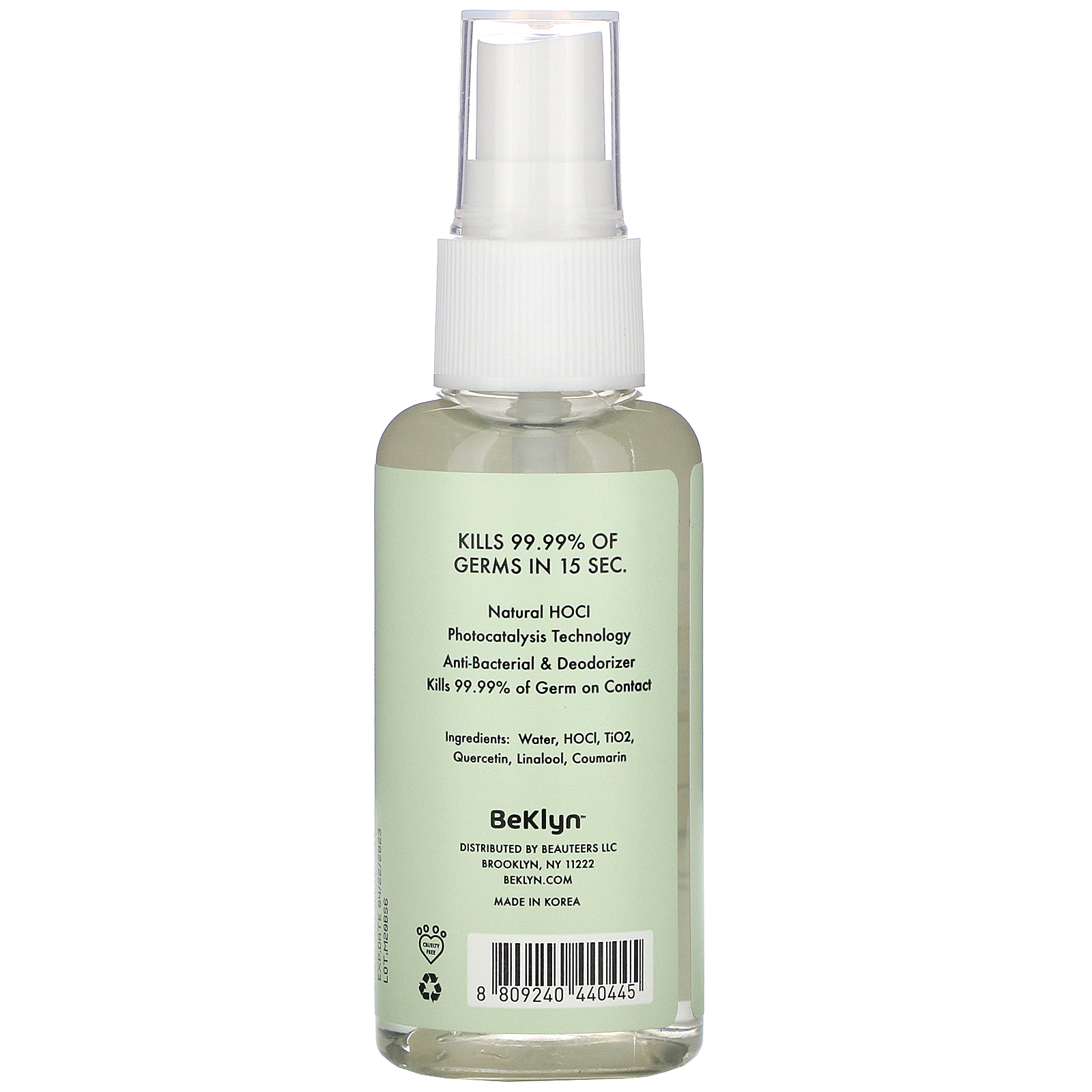 BeKLYN, Absolute Purifying Spray, Alcohol-Free Hand Sanitizer, 2.02 fl oz (60 ml) - Imagem 2