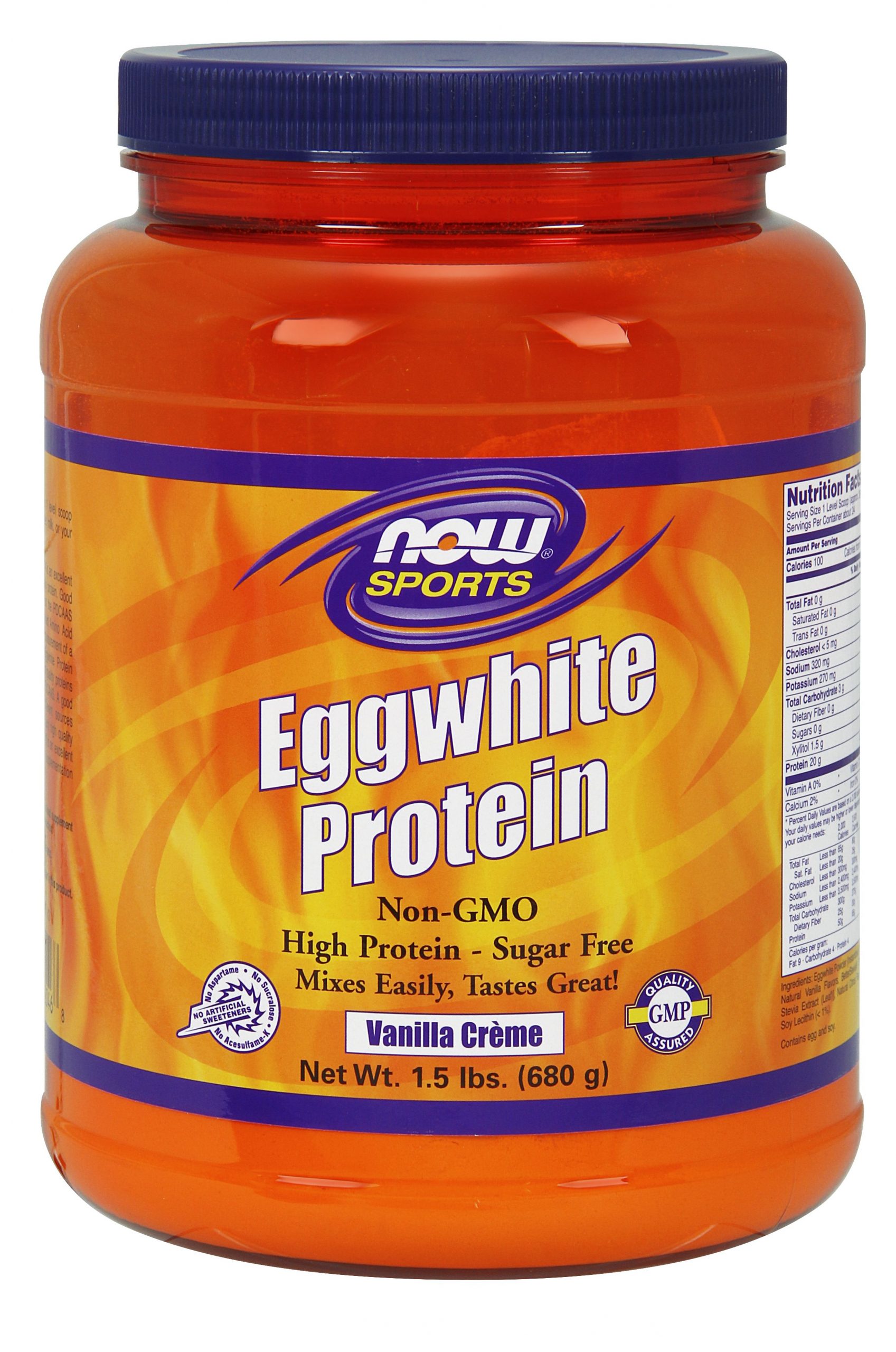NOW Foods Eggwhite Protein Vanilla Creme - 1.5 Lbs.