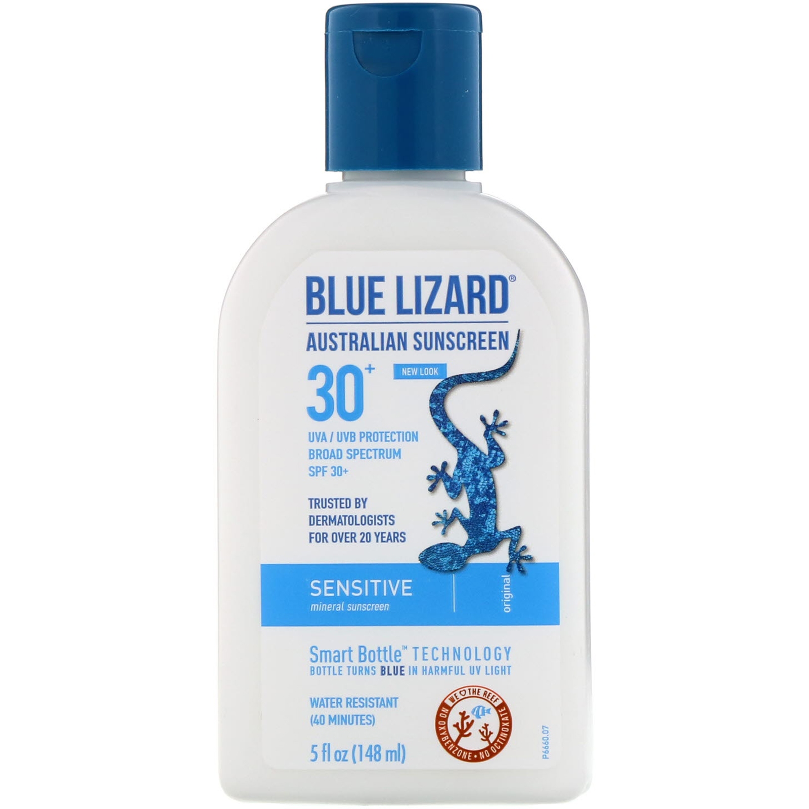 Blue Lizard Australian Sunscreen, Sensitive, Mineral Sunscreen, SPF 30+, 5 fl oz (148 ml) - Imagem 3