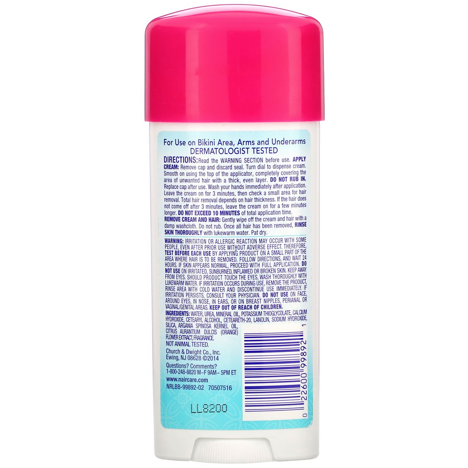 Nair , Hair Remover Cream, Glides Away, For Bikini, Arms & Underarms, 3.3 oz (93 g) - Imagem 2