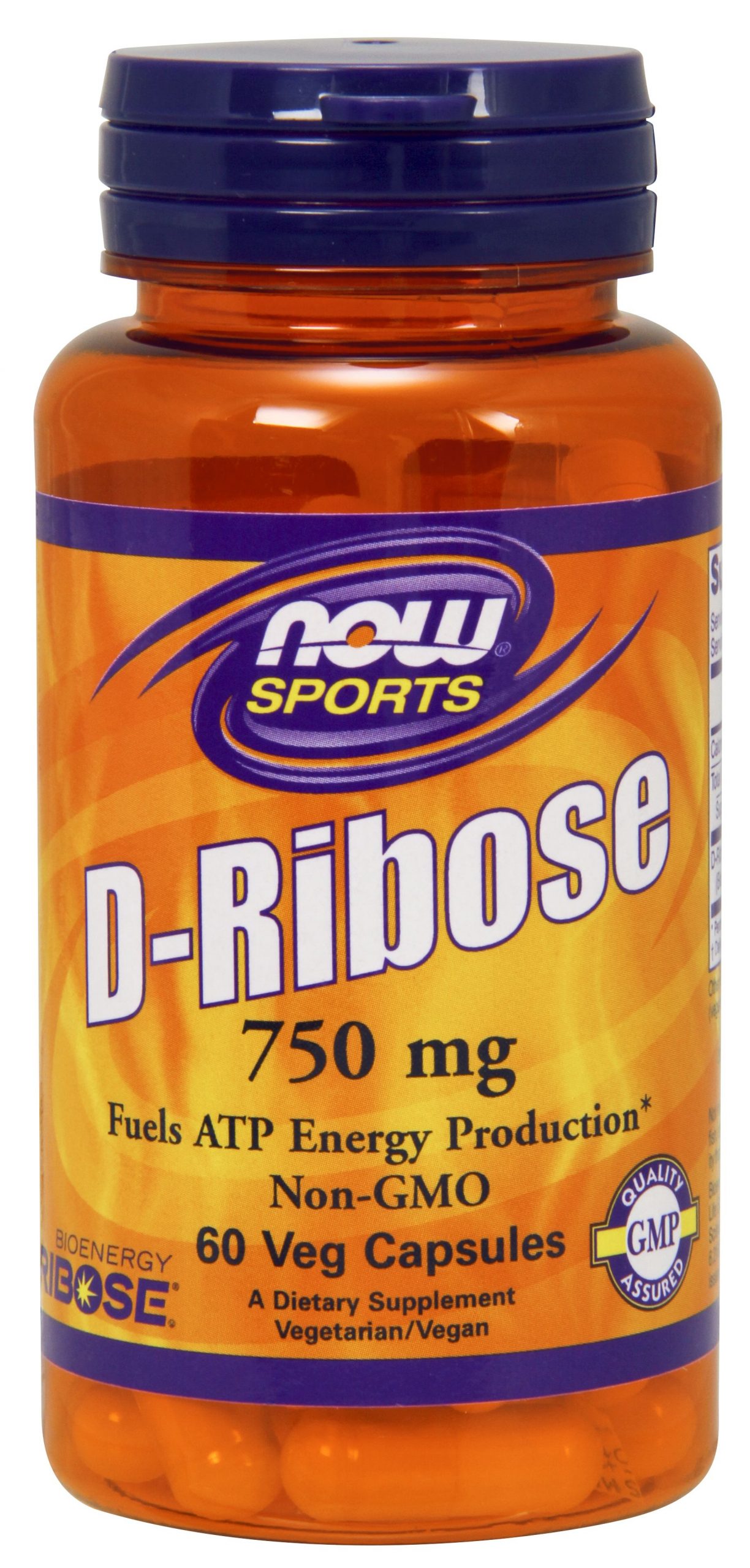 NOW Foods D-Ribose 750 mg - 60 Veg Capsules