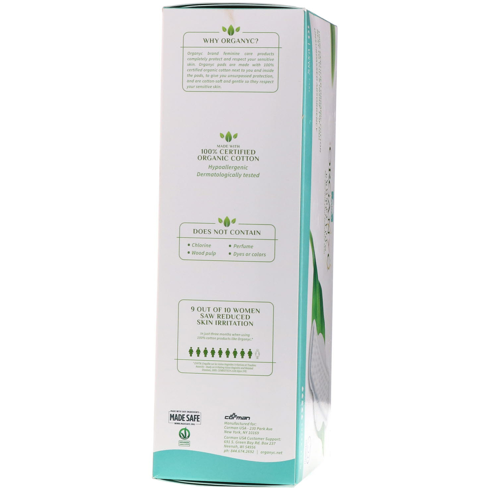 Organyc, Organic Cotton Pads, Super Flow, 10 Pads - Imagem 2