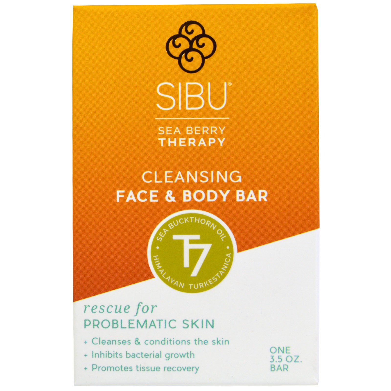 Sibu Beauty, Sea Berry Therapy, Cleansing Face e corpo, óleo de espinheiro marítimo, T7, 3.5 oz