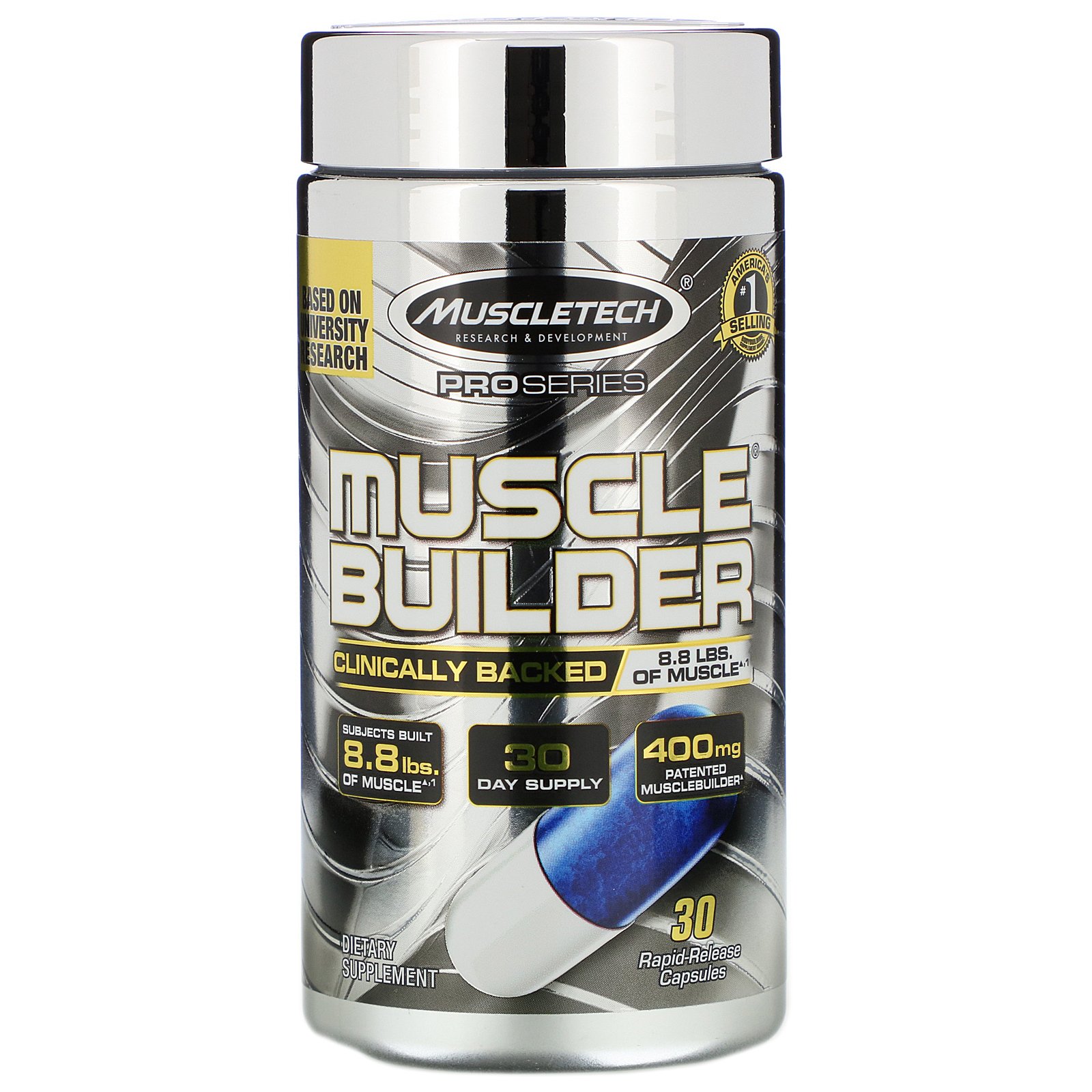 Muscletech, Série Pro, Construtor Muscular, 30 Cápsulas de Liberação Rápida