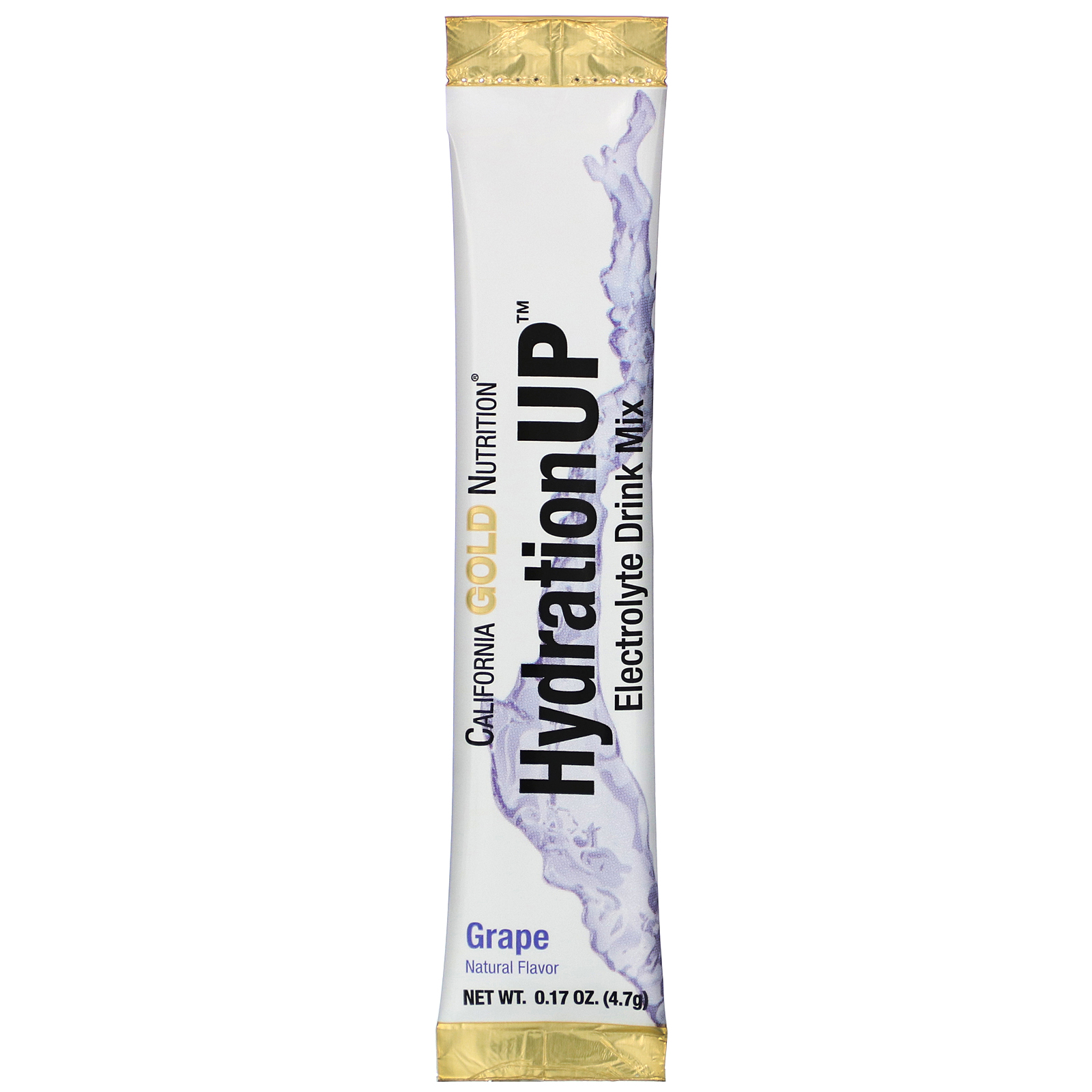 California Gold Nutrition, HydrationUP, Mistura de Bebida com Eletrólitos, Uva, 20 Pacotes, 0,17 oz (4,7 g) Cada - Imagem 3
