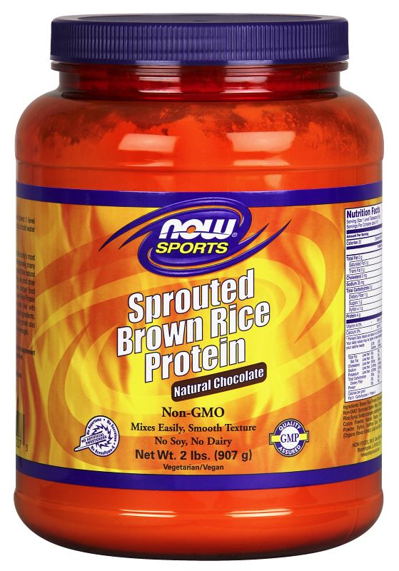 NOW Foods Sprouted Brown Rice Protein, Chocolate - 2 lbs. - Imagem 2
