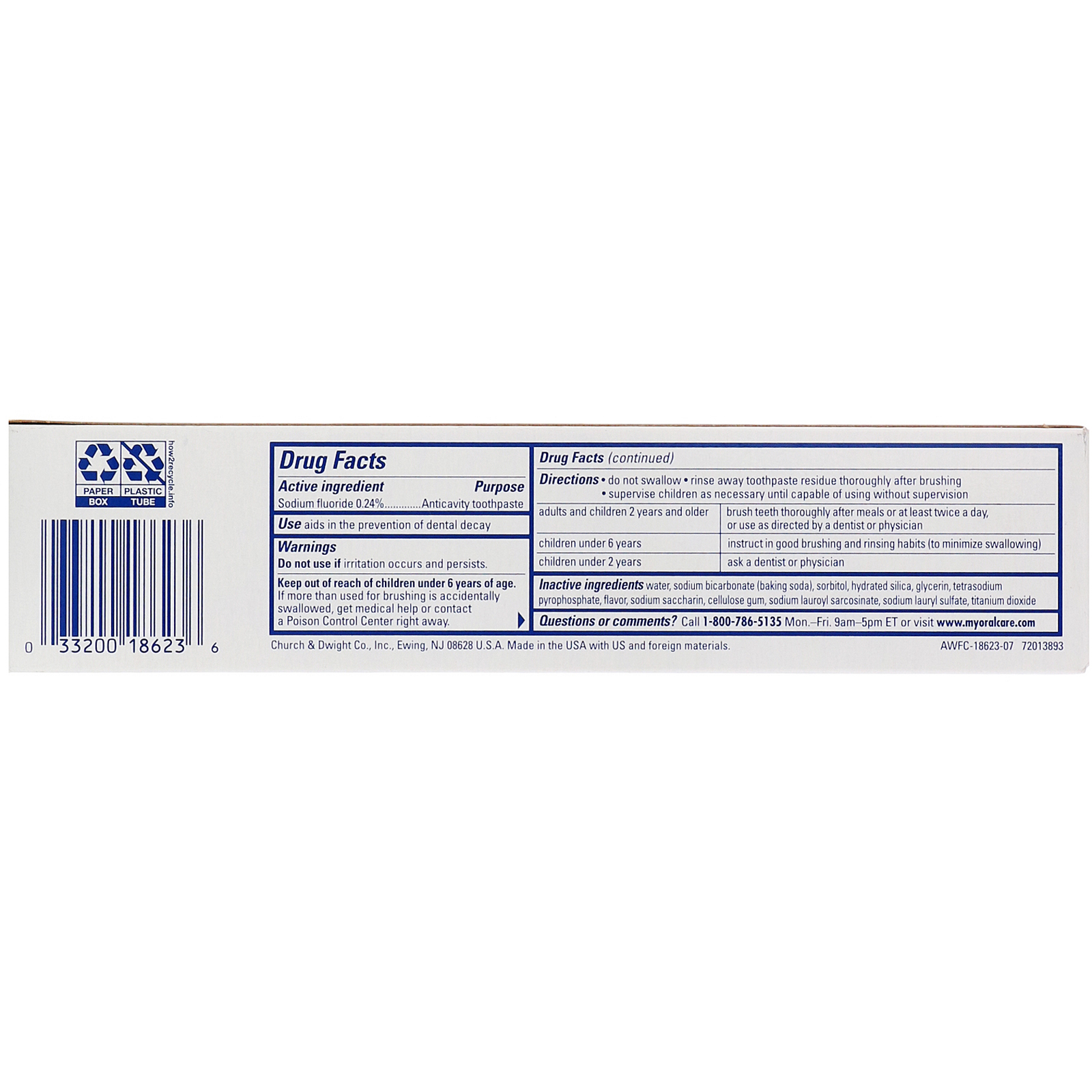 Arm & Hammer, AdvanceWhite, Breath Freshening Toothpaste, Winter Mint, 6.0 oz (170 g) - Imagem 3
