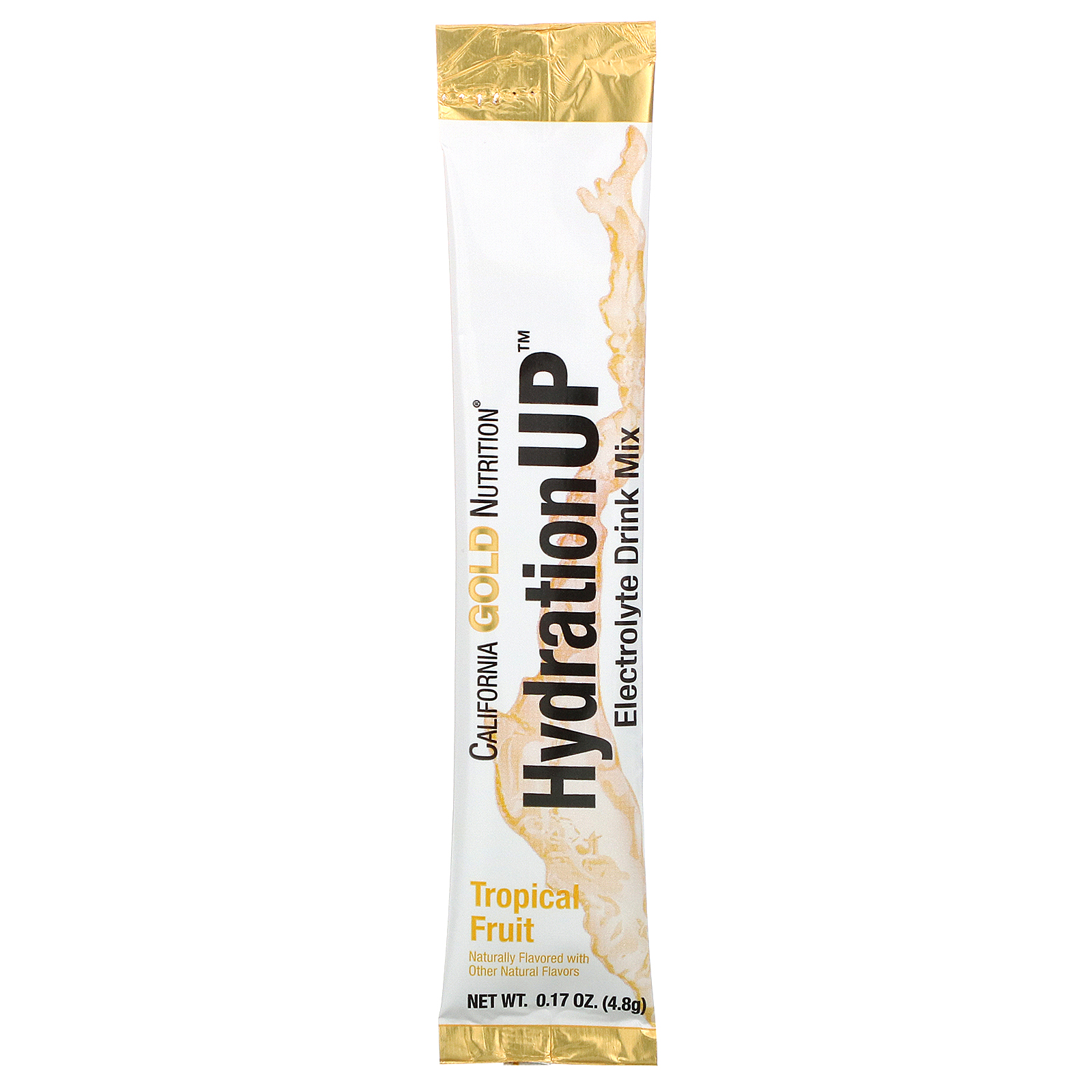 California Gold Nutrition, HydrationUP, Mix de Bebidas com Eletrólitos, Frutas Tropicais, 20 Pacotes, 0,17 oz (4,8 g) Cada - Imagem 3
