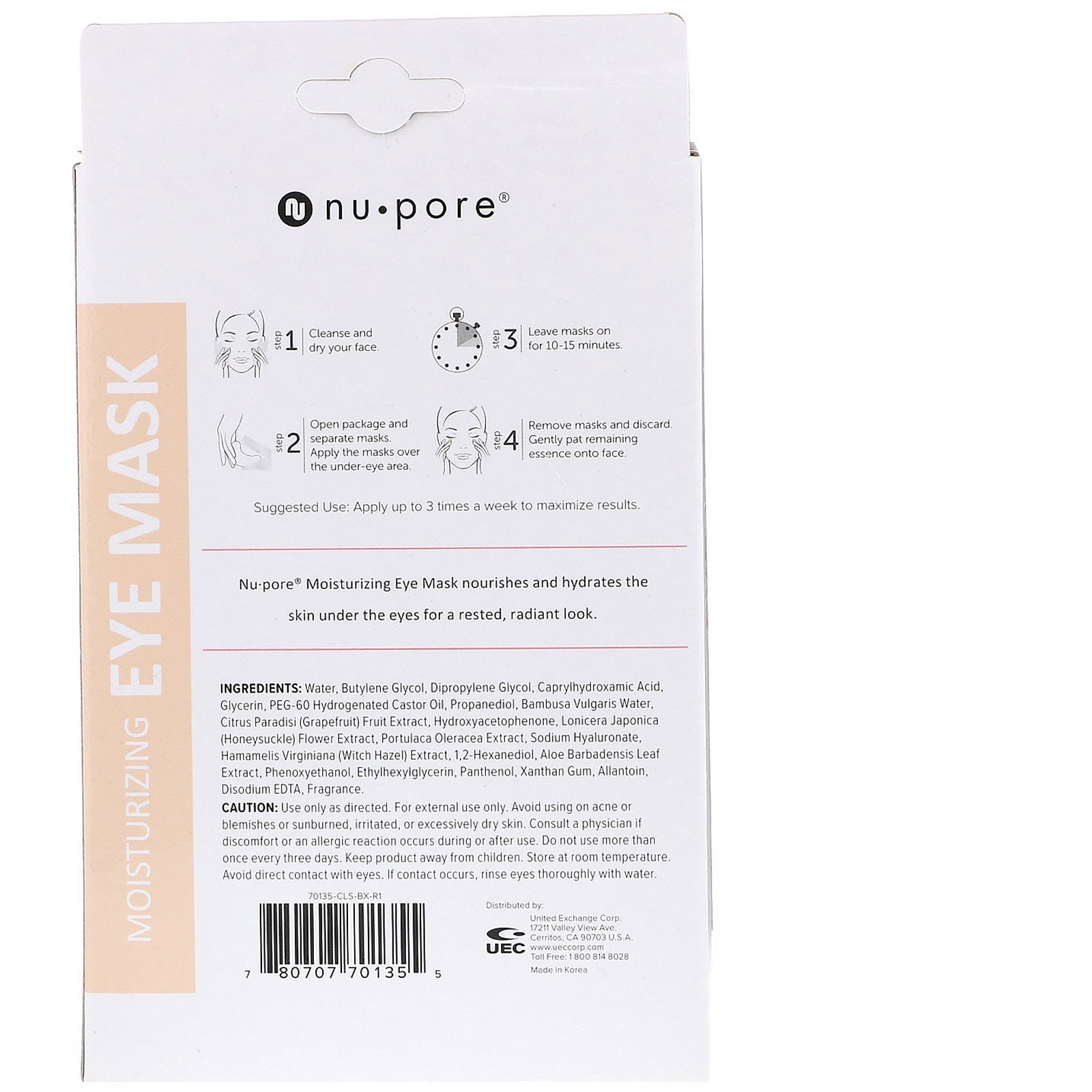 Nu-Pore, Moisturizing Eye Mask, 2 Single-Use Pouches, 6 g (0.21 fl oz) Each - Imagem 2
