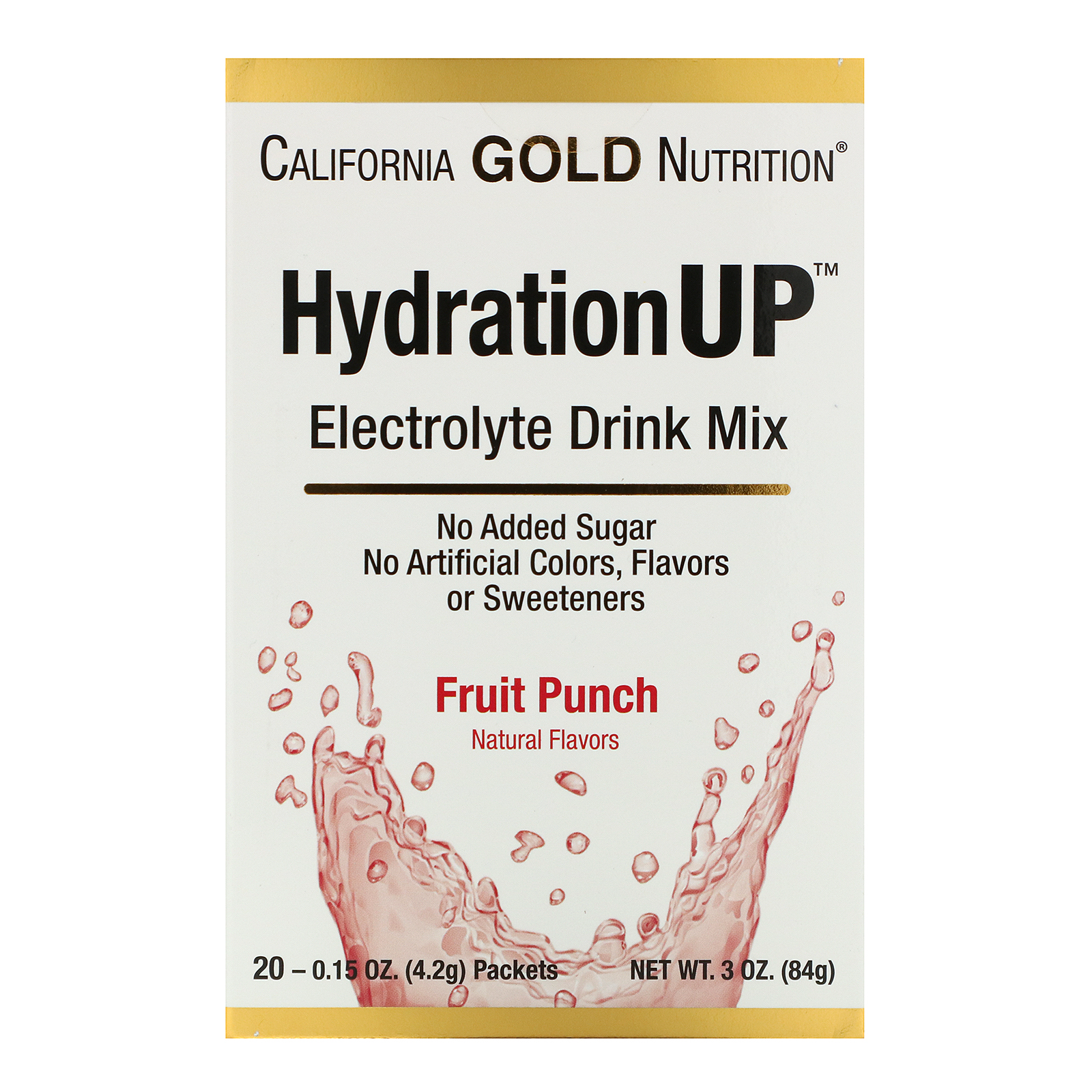 California Gold Nutrition, HydrationUP, Bebida Mix com Eletrólitos, Embalagem Variada, 20 Pacotes, 4,2 g (0,15 oz) cada