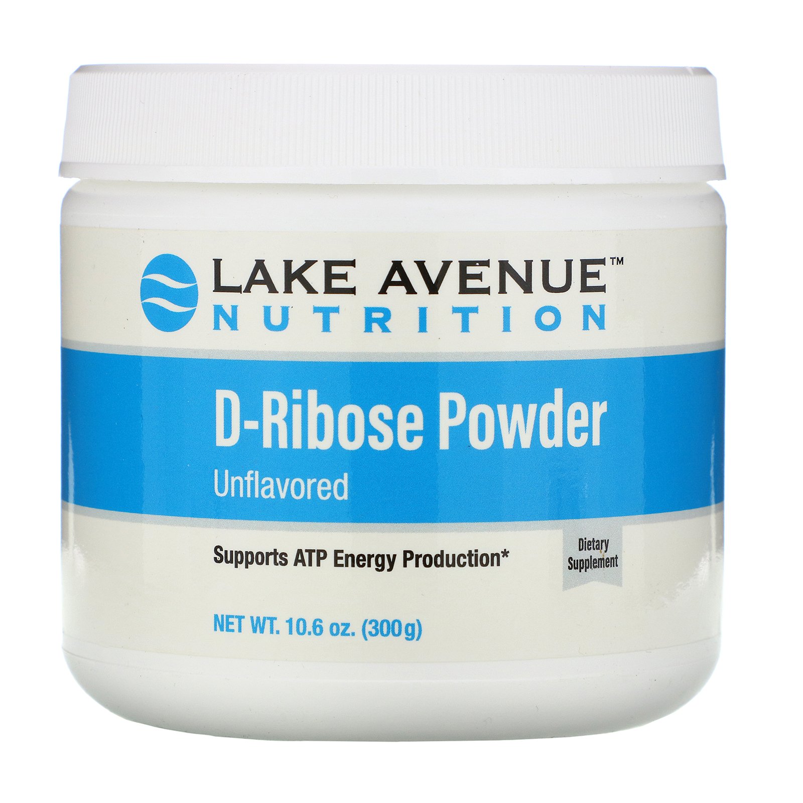 Lake Avenue Nutrition, D-Ribose em Pó, Sem Sabor, 300 g (10,6 oz)
