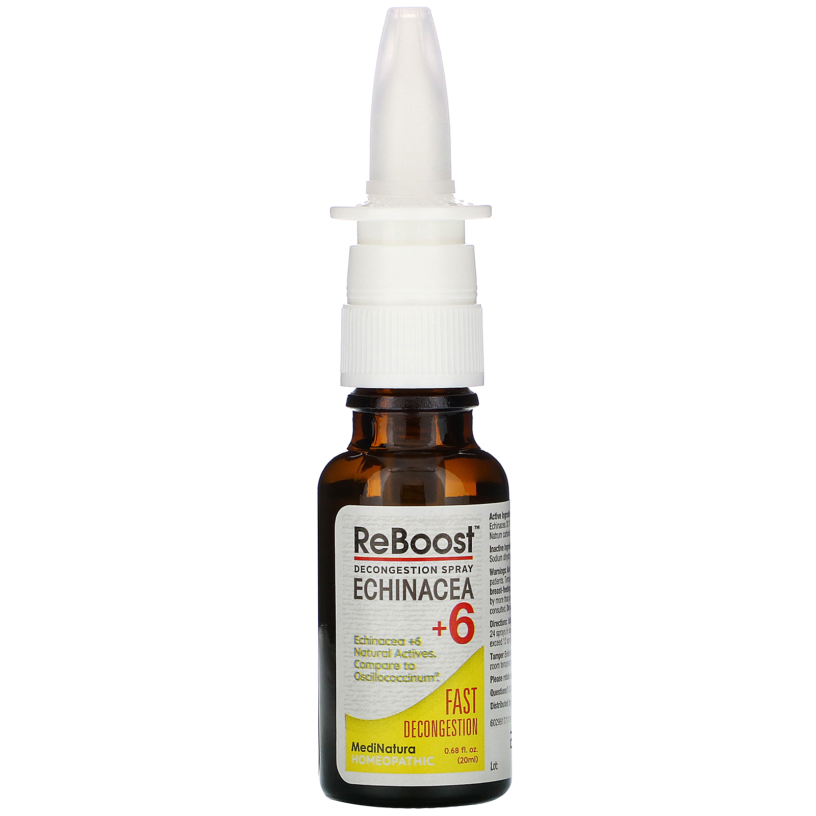 MediNatura, Reboost, spray descongestionante, 0,68 fl oz (20 ml) - Imagem 3