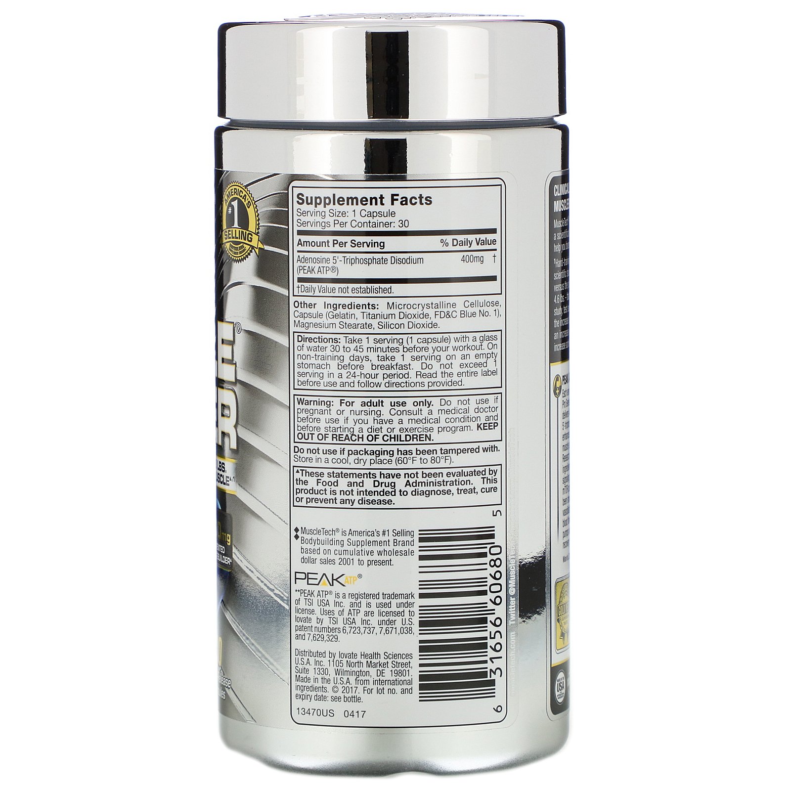 Muscletech, Série Pro, Construtor Muscular, 30 Cápsulas de Liberação Rápida - Imagem 2