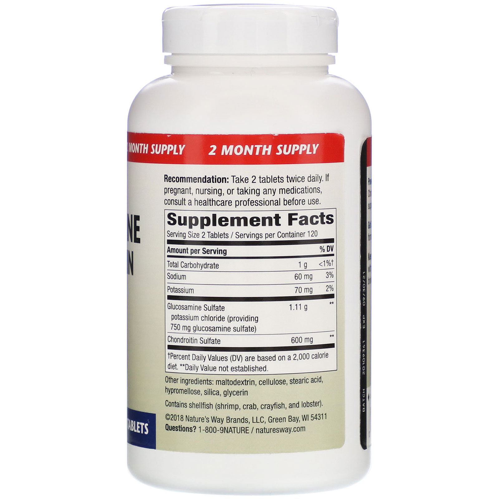 Nature's Way, FlexMax, Glucosamine Chondroitin, 240 Tablets - Imagem 2