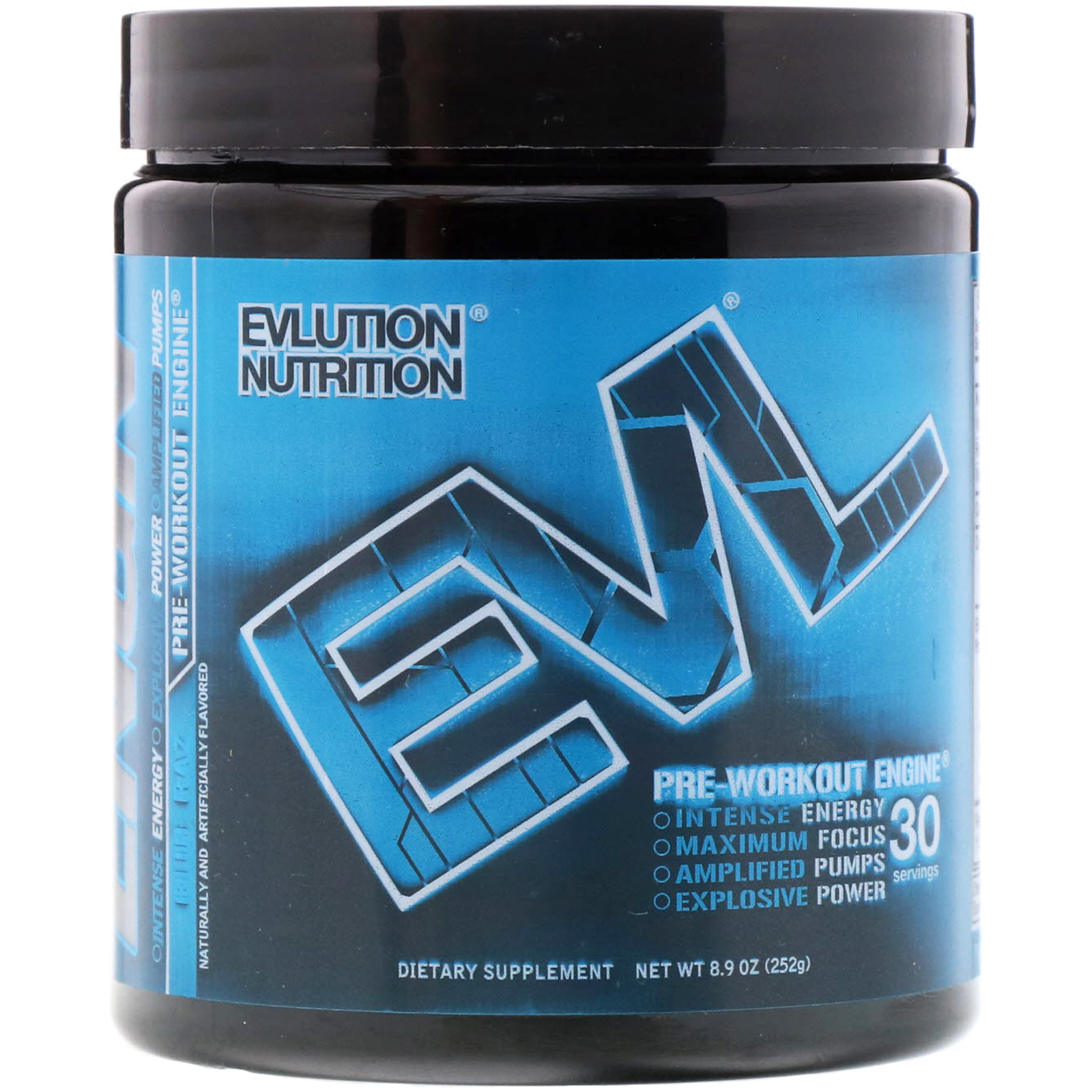 EVLution Nutrition, Pré-Treino ENGN, Blue Raz, 252 g