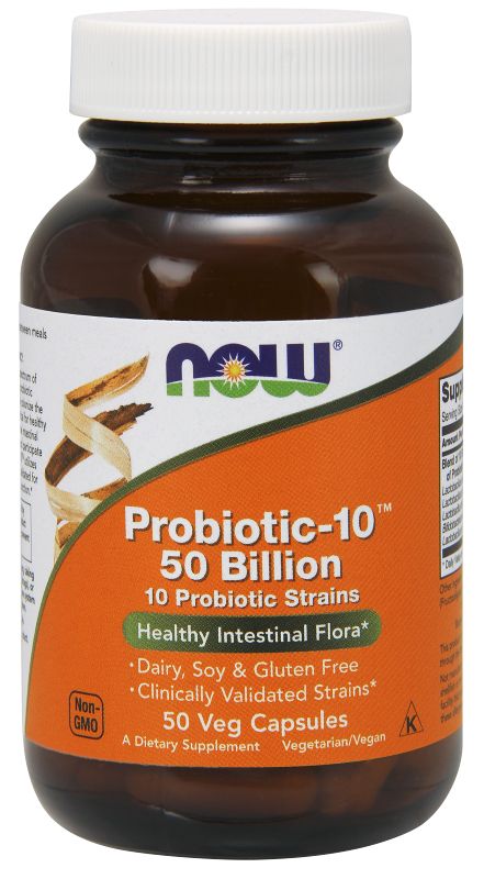 NOW Foods Probiotic-10™ 50 Billion - 50 Veg Capsules