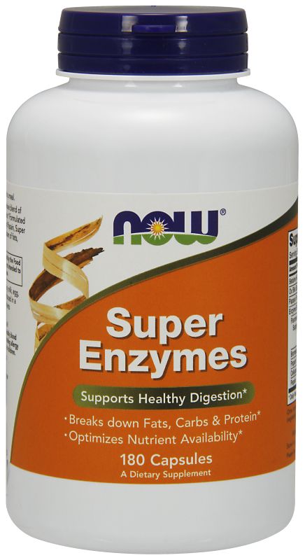 NOW Foods Super Enzymes - 180 Capsules - Imagem 2