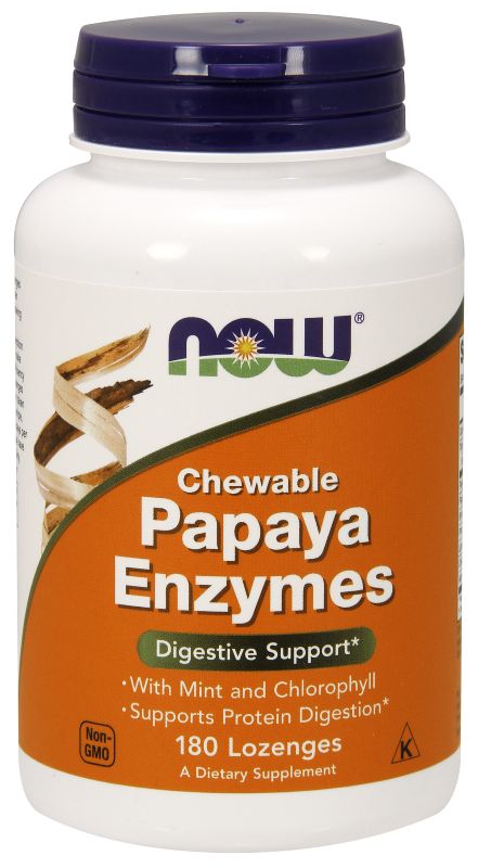 NOW Foods Papaya Enzyme - 180 Lozenges - Imagem 2