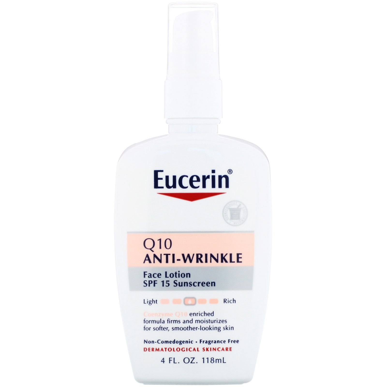 Eucerin, Q10 Loção Anti-Idade Pele Sensível, Protetor Solar SPF 15 , 4 fl oz (118 ml)