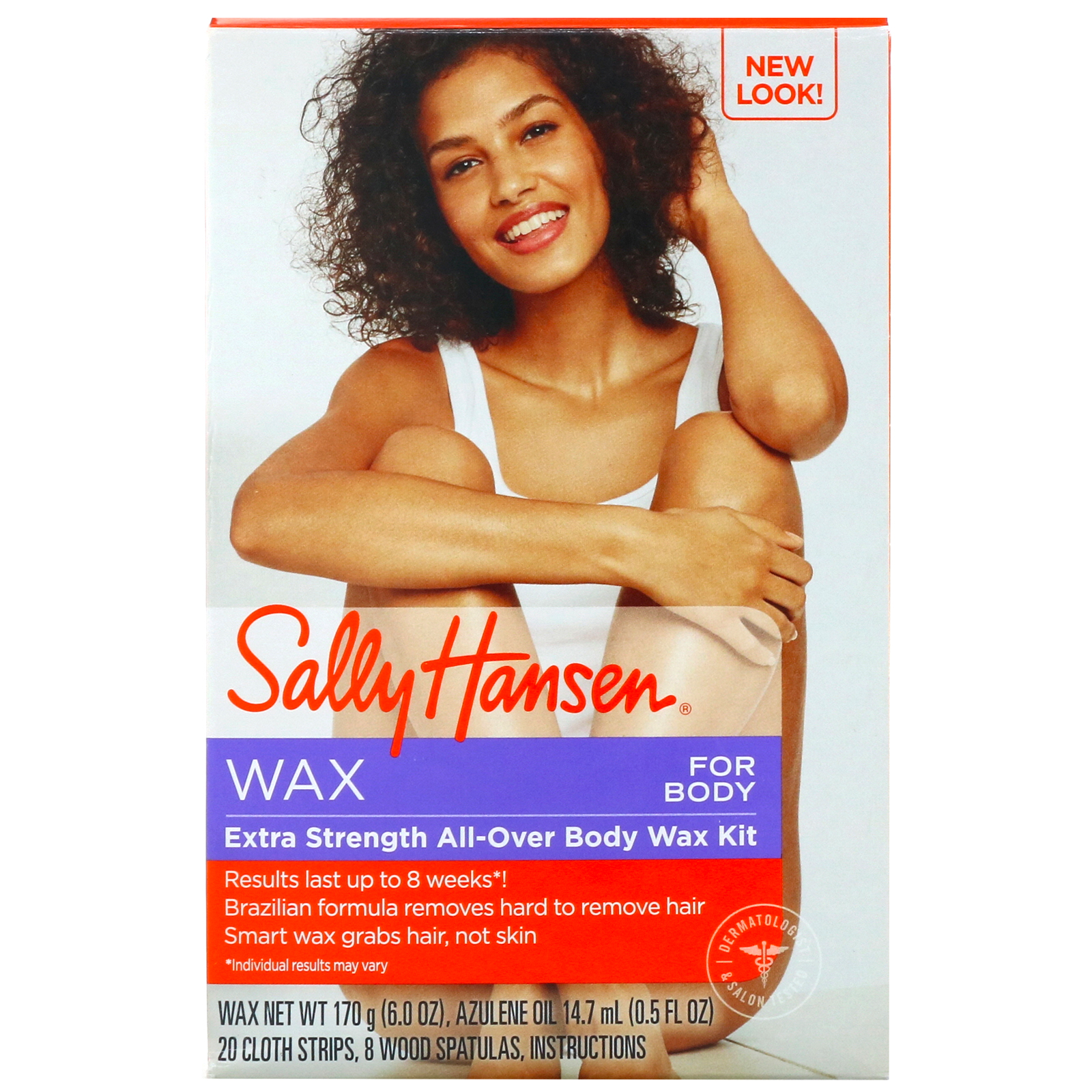 Sally Hansen, Kit de cera de depilação extraforte para todo o corpo, 1 kit