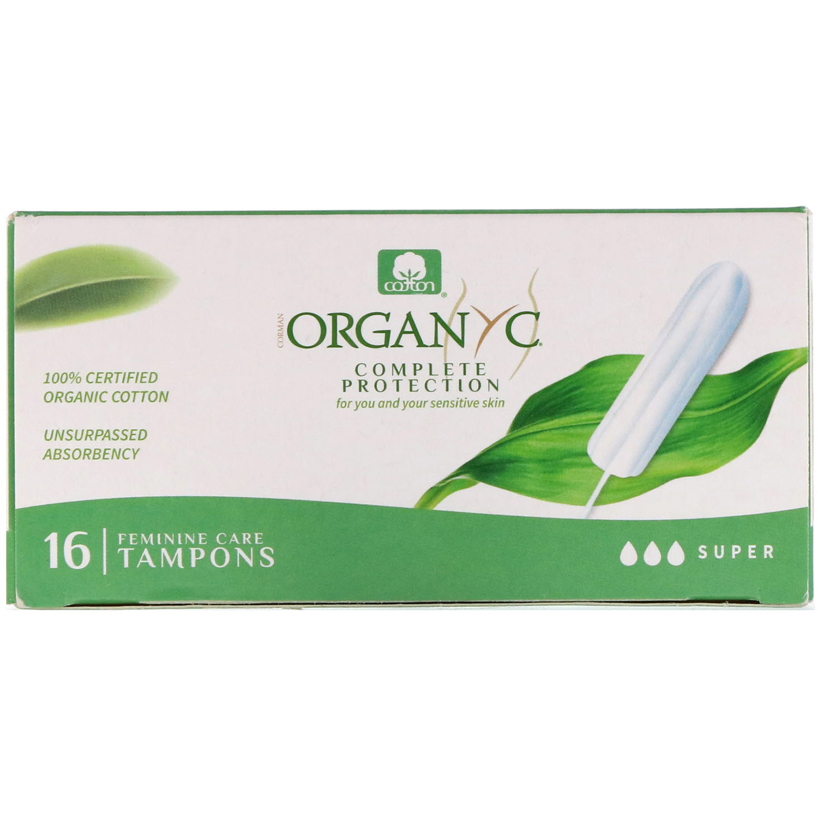 Organyc, Tampões Orgânicos, 16 Tampões para Super Absorção