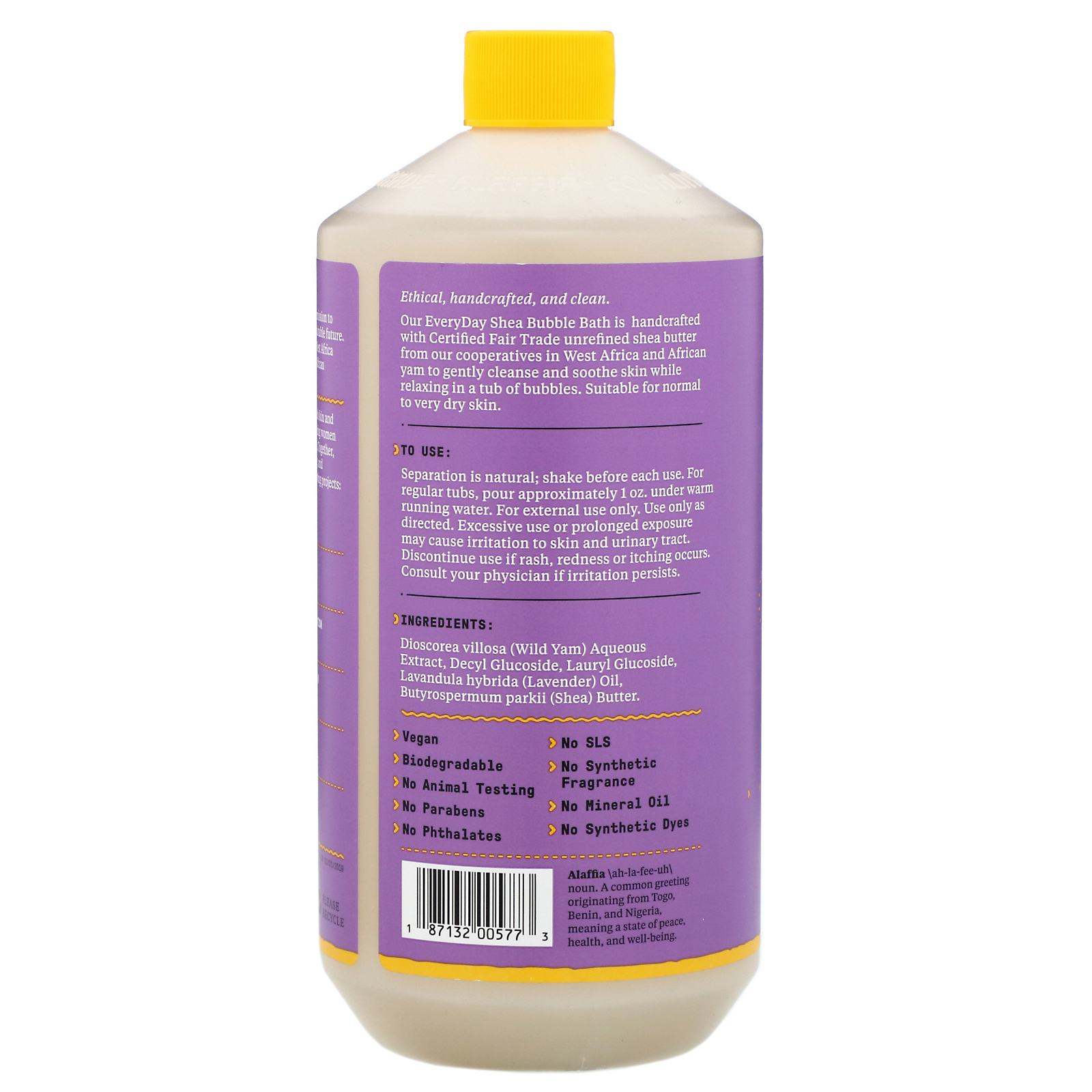 Everyday Shea, Bubble Bath, Lavender, 32 fl oz (950 ml) - Imagem 2