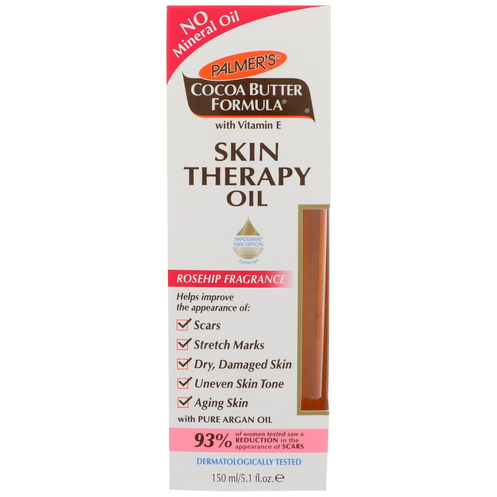 Palmer's, Fórmula De Manteiga De Cacau, Óleo De Terapia Para A Pele, Quadril De Rosa, 150ml - Imagem 2