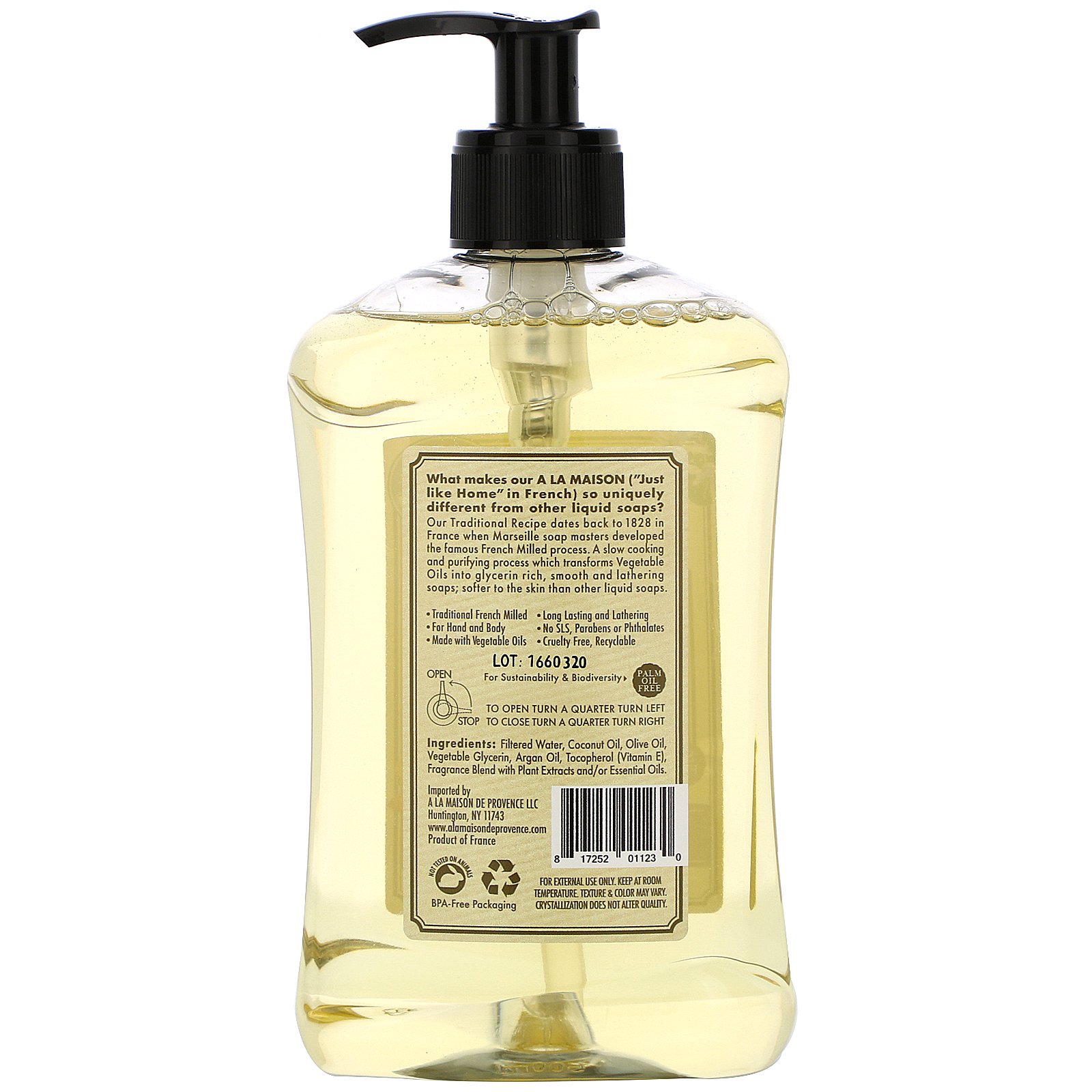 A La Maison de Provence, Sabonete Líquido para Banho e Ducha, Amêndoa Doce, 16.9 fl oz (500 ml) - Imagem 2