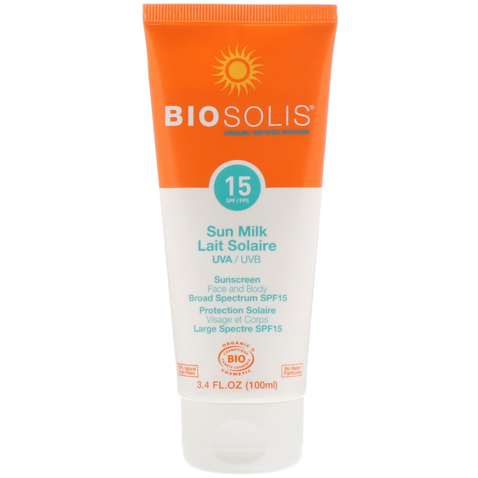 Biosolis, Sun Milk, Protetor Solar, SPF 15, 100 ml (3,4 fl oz) - Imagem 4