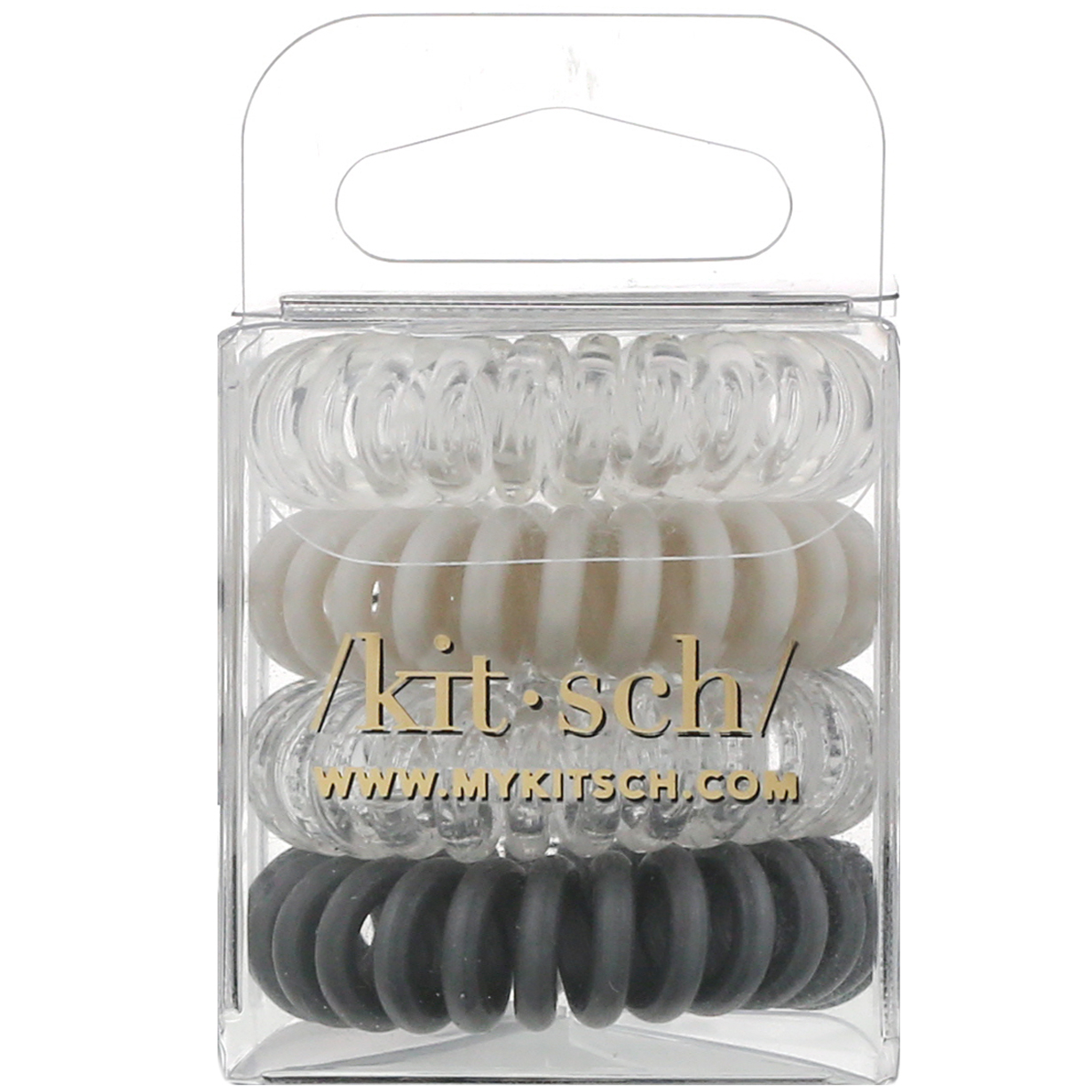 Kitsch, Hair Coils, Charcoal, 4 Pieces - Imagem 3