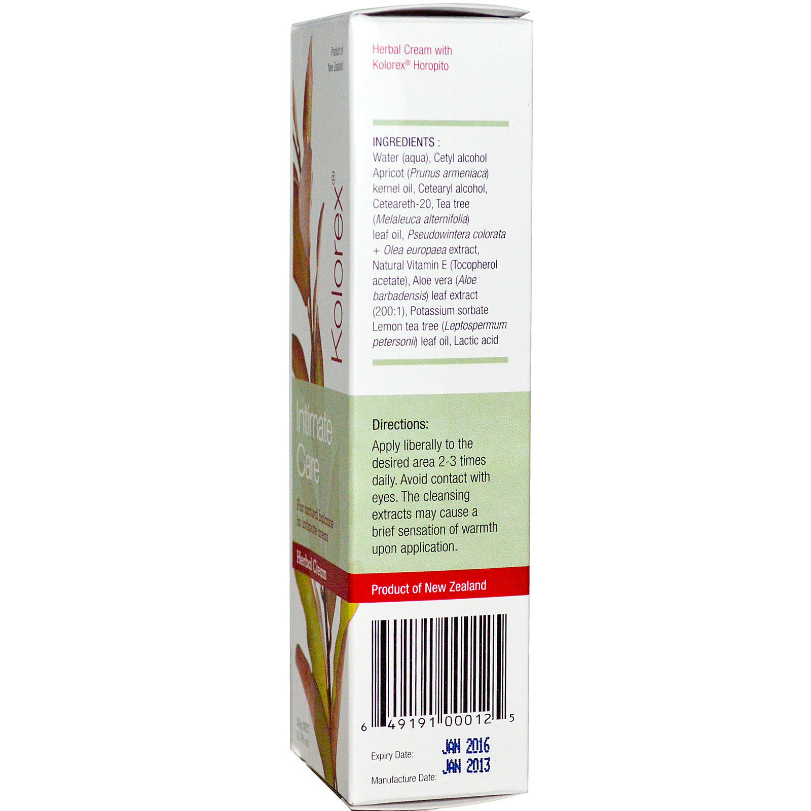 Kolorex, Kolorex, Cuidados Íntimos, Creme Herbal, 1,76 oz (50 g) - Imagem 2