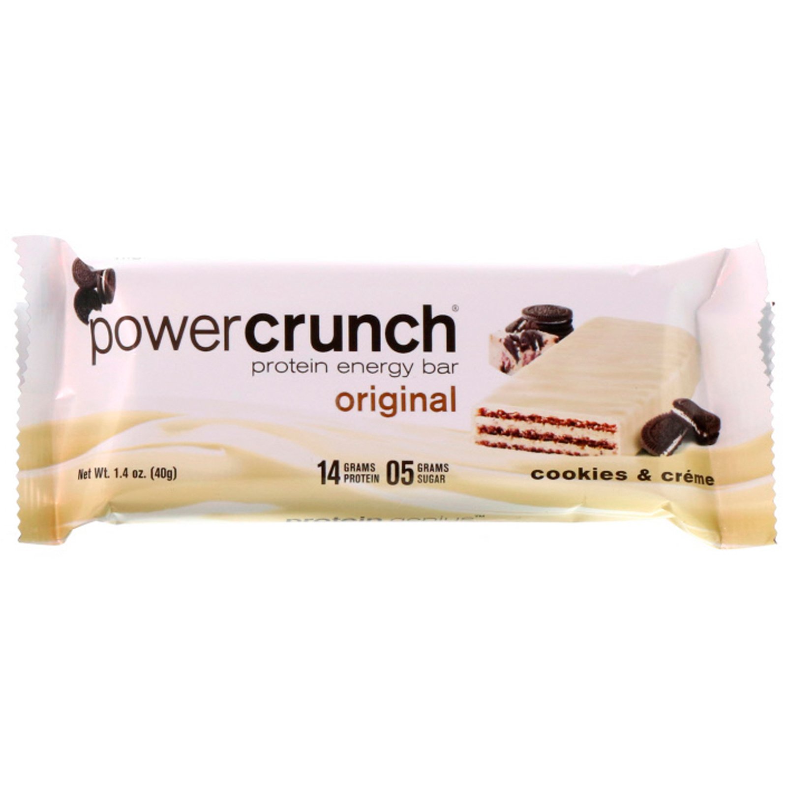 BNRG, Power Crunch Protein Energy Bar, Original, Cookies e Crème, 12 Barrinhas, 40 g (1,4 oz) Cada - Imagem 4