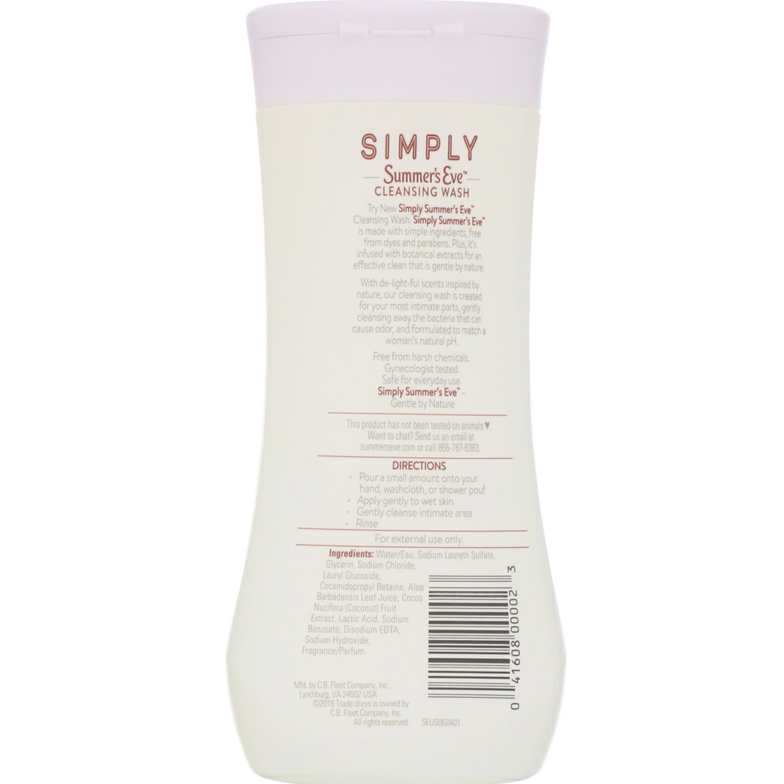 Summer's Eve, Limpeza íntima, Simply, Coconut Water, 12 fl oz (354 ml) - Imagem 2