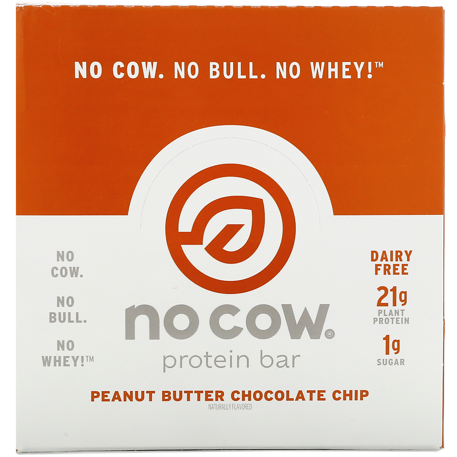 No Cow, Barra de Proteína, Chips de Chocolate com Manteiga de Amendoim, 12 Barras, 60 g (2,12 oz ) Cada - Imagem 2