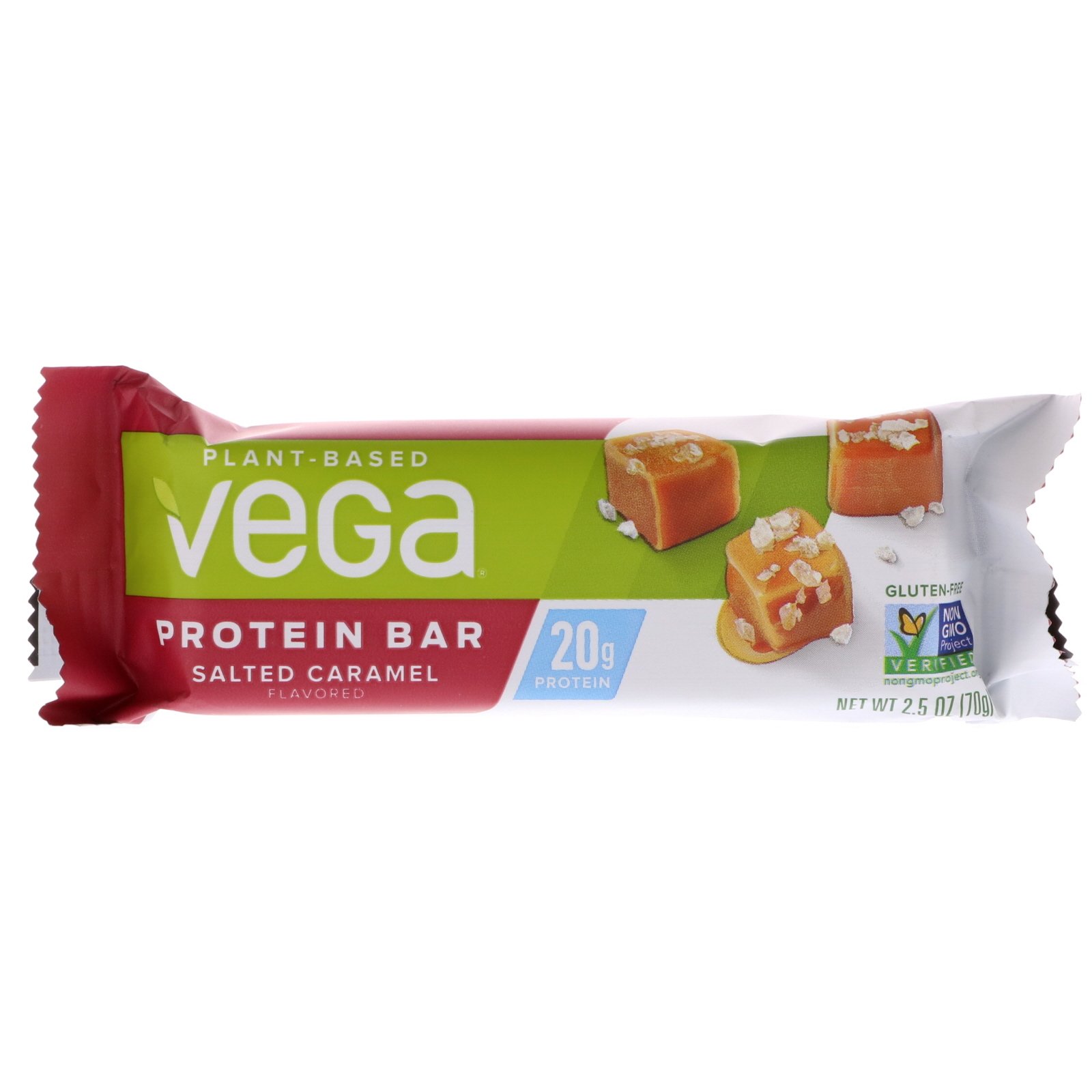 Vega, Barra de Proteína, Caramelo Salgado, 12 Barras, 2,5 oz (70 g) Cada - Imagem 4