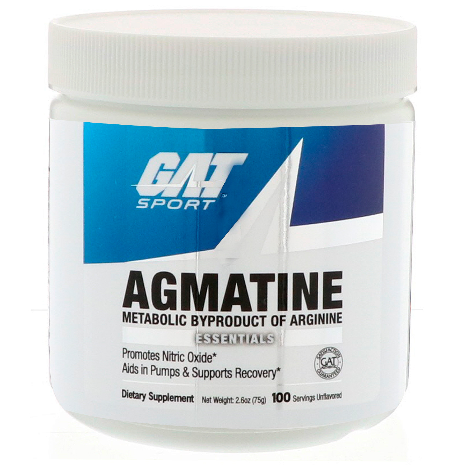 GAT, Essentials, Agmatina, Pó Sem Sabor, 75 g (2,6 oz)