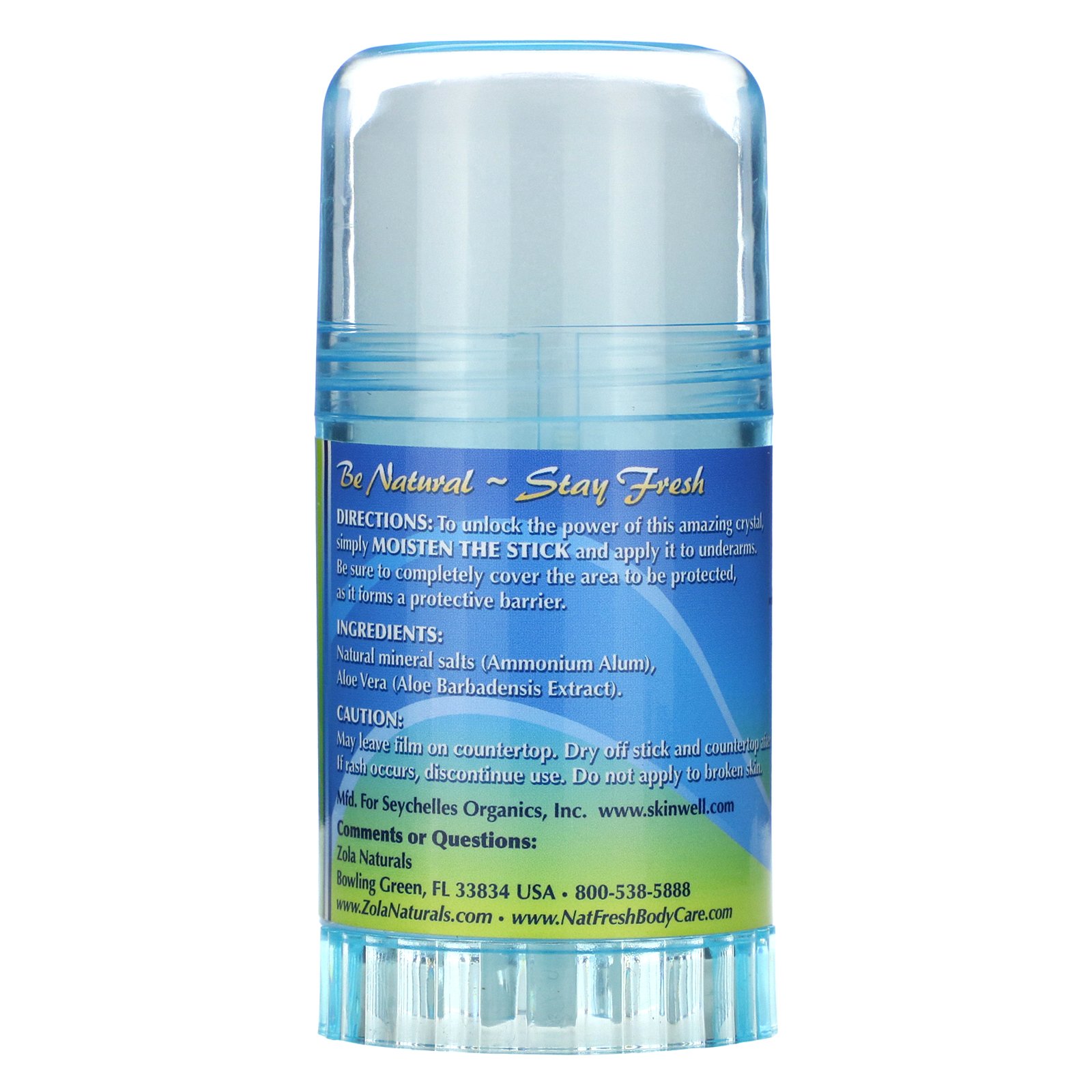 Naturally Fresh, Naturalmente Fresco, Cristal Desodorante, Sem Perfume, 4,5 oz (120 g) - Imagem 2